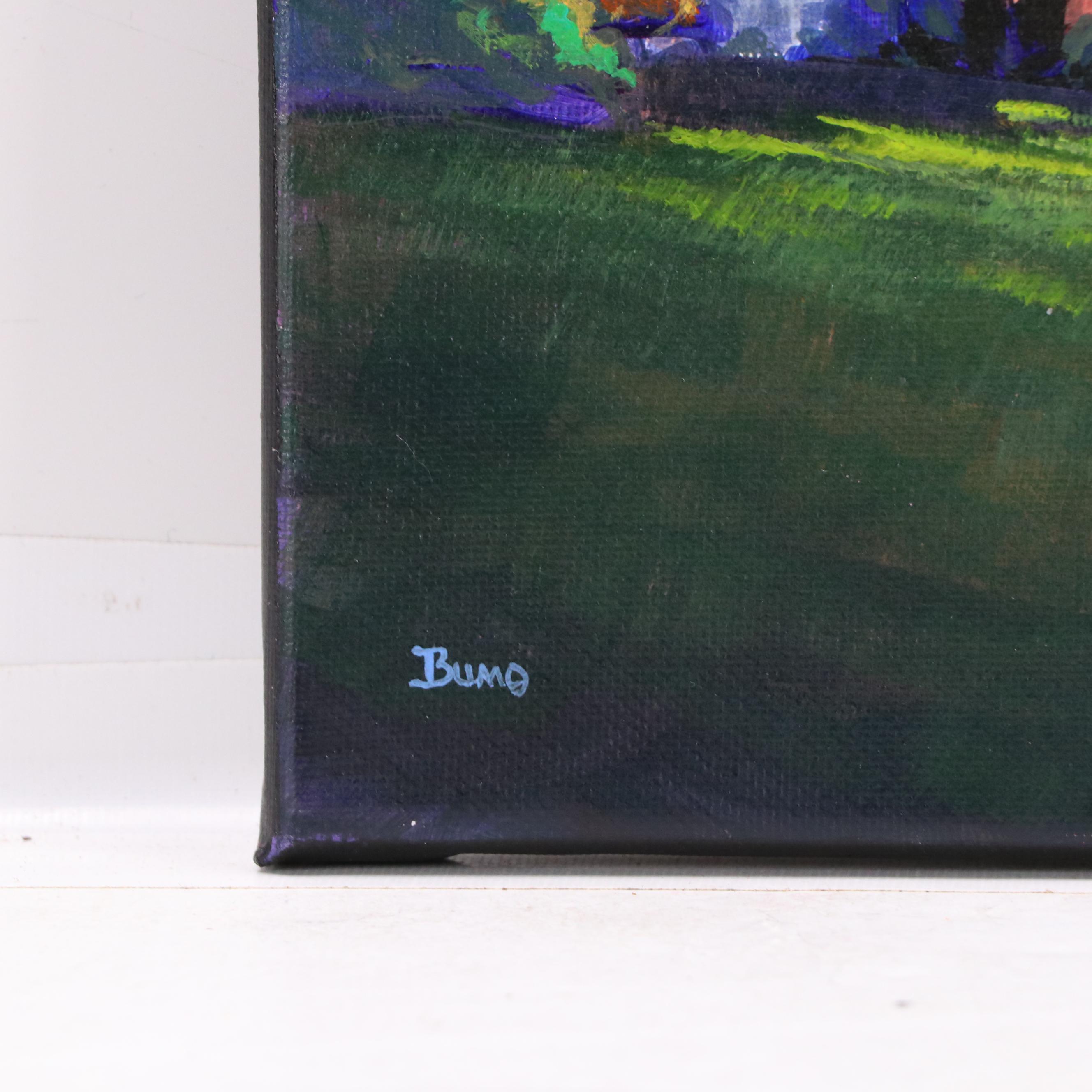 Doug "Bumo" Johnpeer Sunset Landscape Oil Painting, 2025