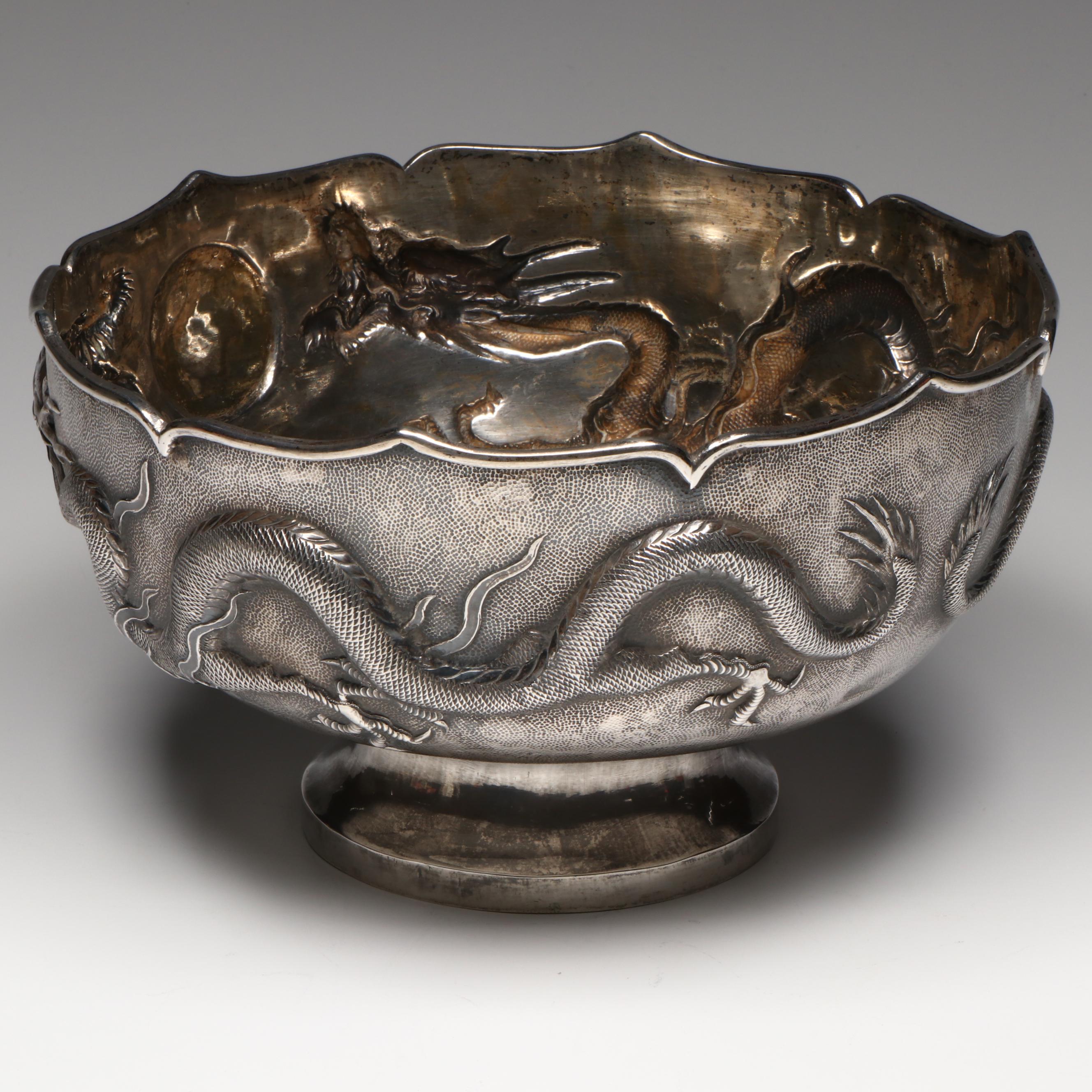 Chinese Export Silver Bowl, Early to Mid-20th Century