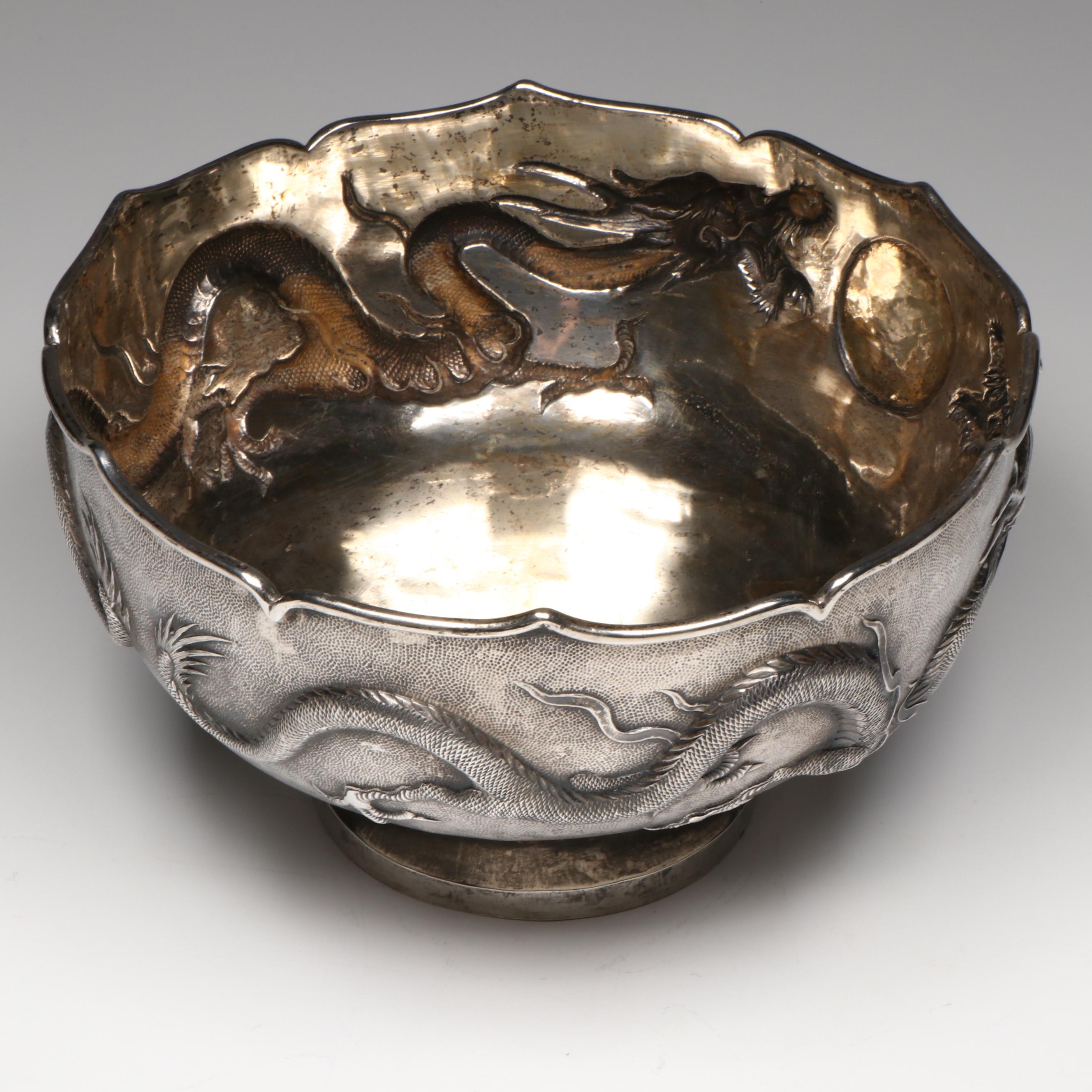 Chinese Export Silver Bowl, Early to Mid-20th Century