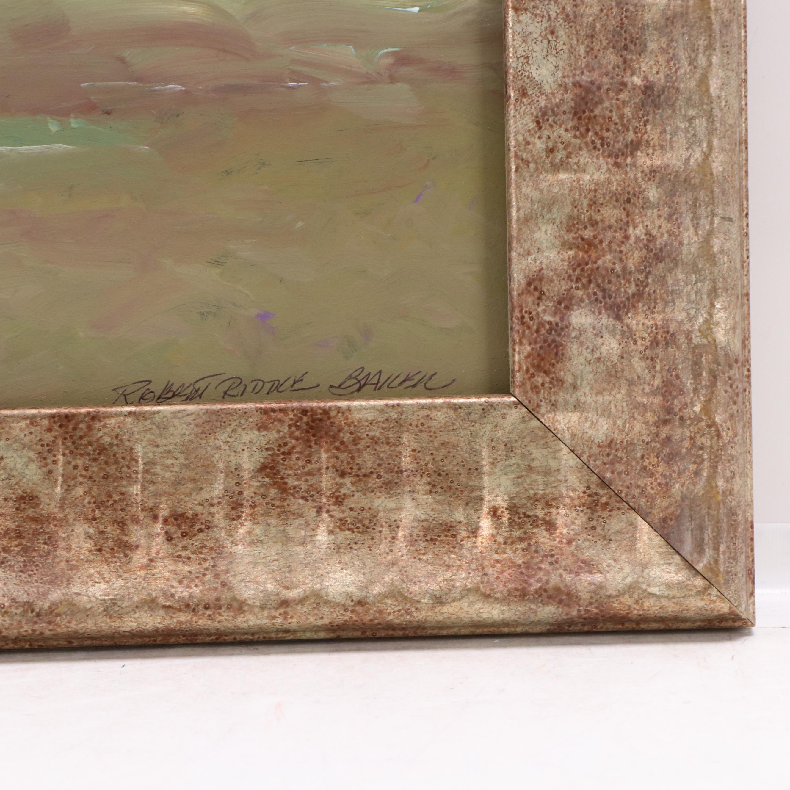 Robert Riddle Baker Seascape Acrylic Painting "Peril of the Sea," 2019