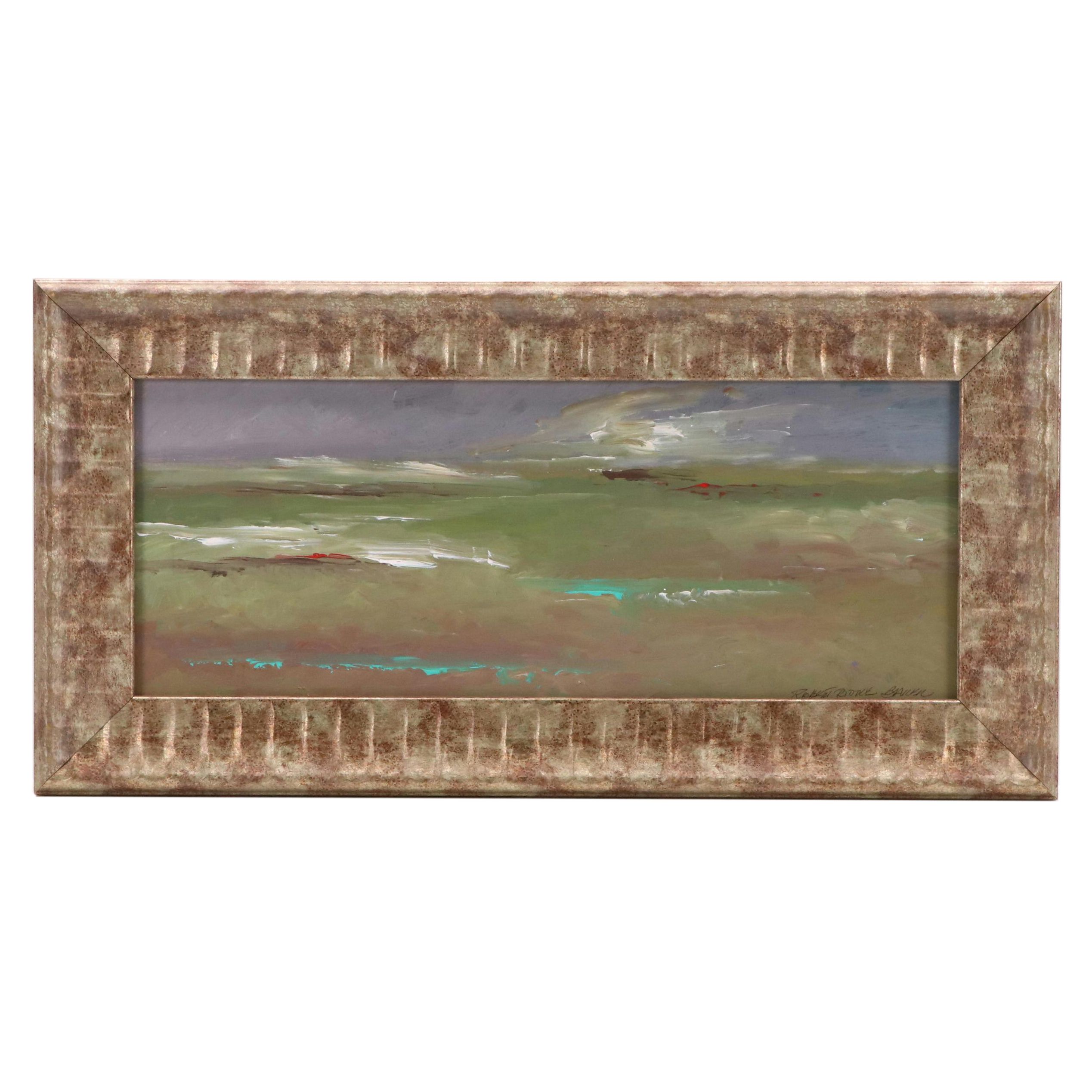 Robert Riddle Baker Seascape Acrylic Painting "Peril of the Sea," 2019