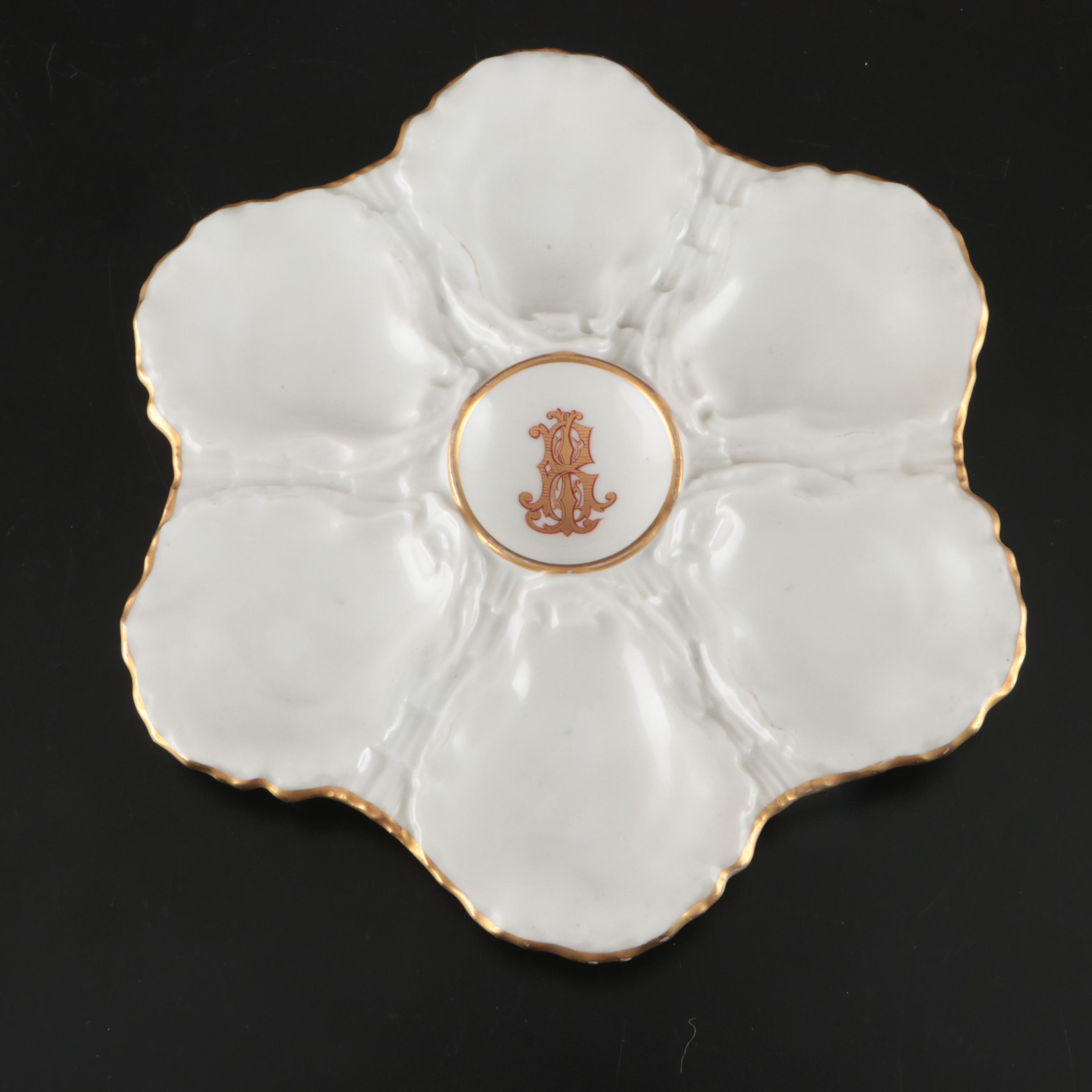 Haviland & Co Limoges Porcelain Oyster Plates