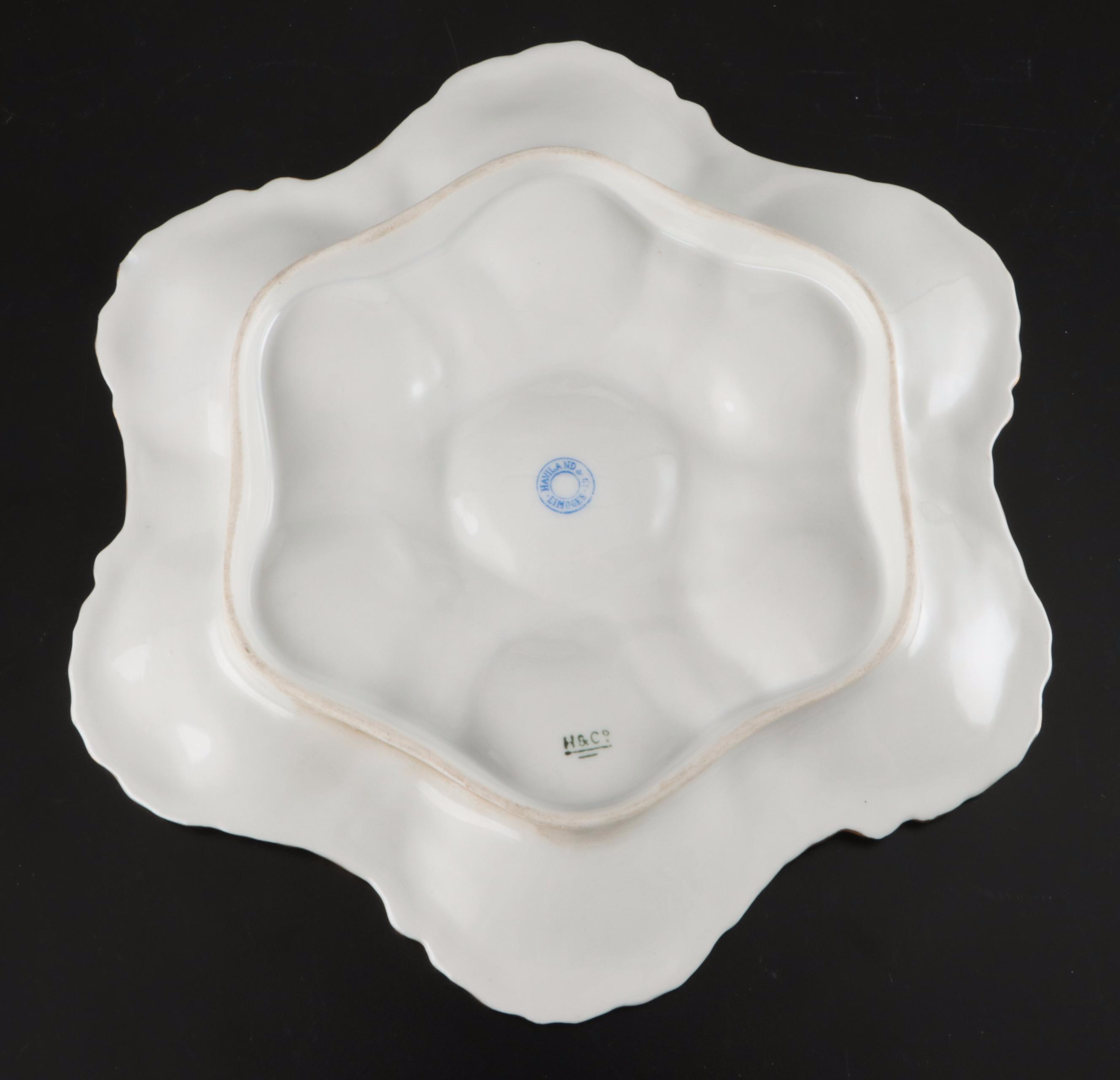 Haviland & Co Limoges Porcelain Oyster Plates