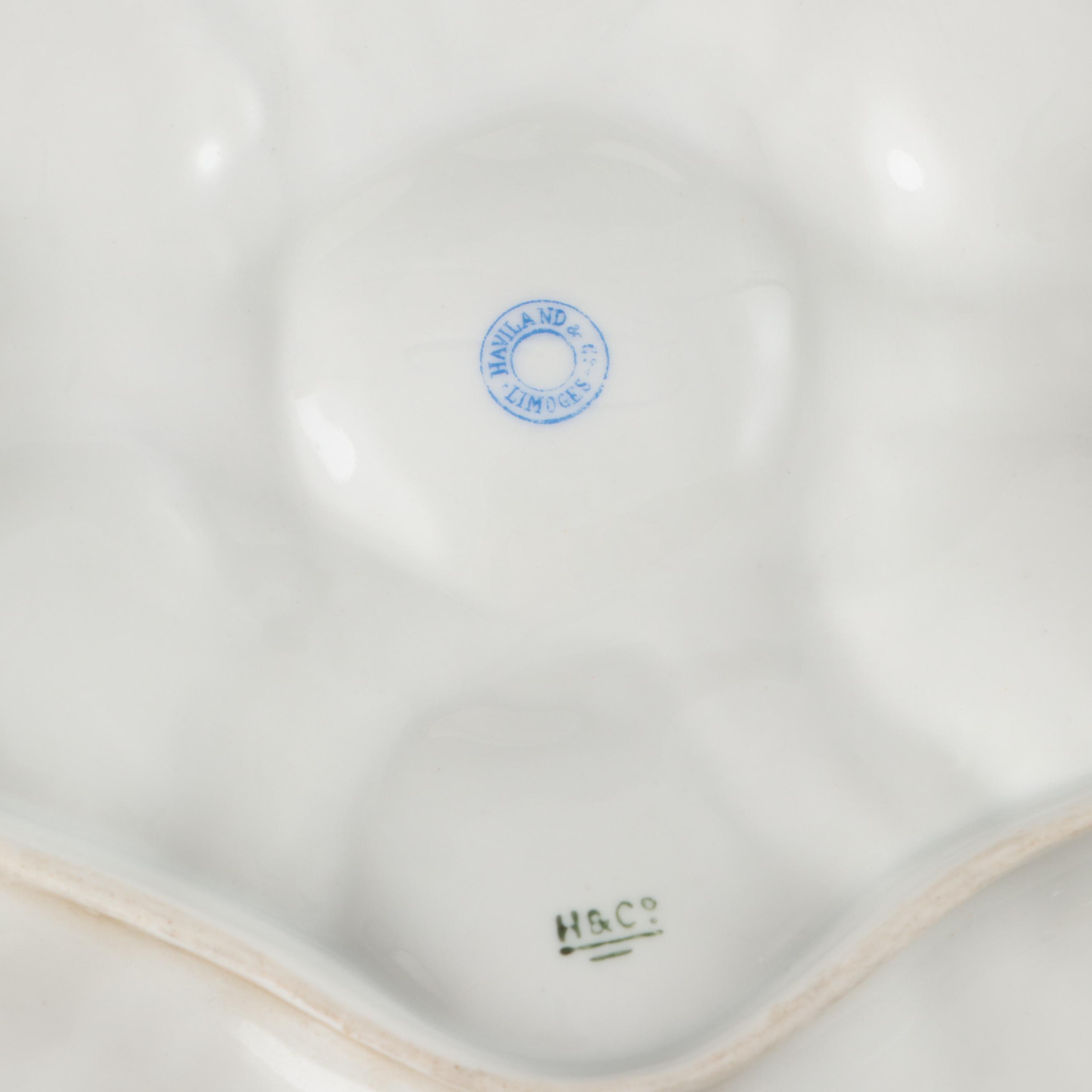 Haviland & Co Limoges Porcelain Oyster Plates