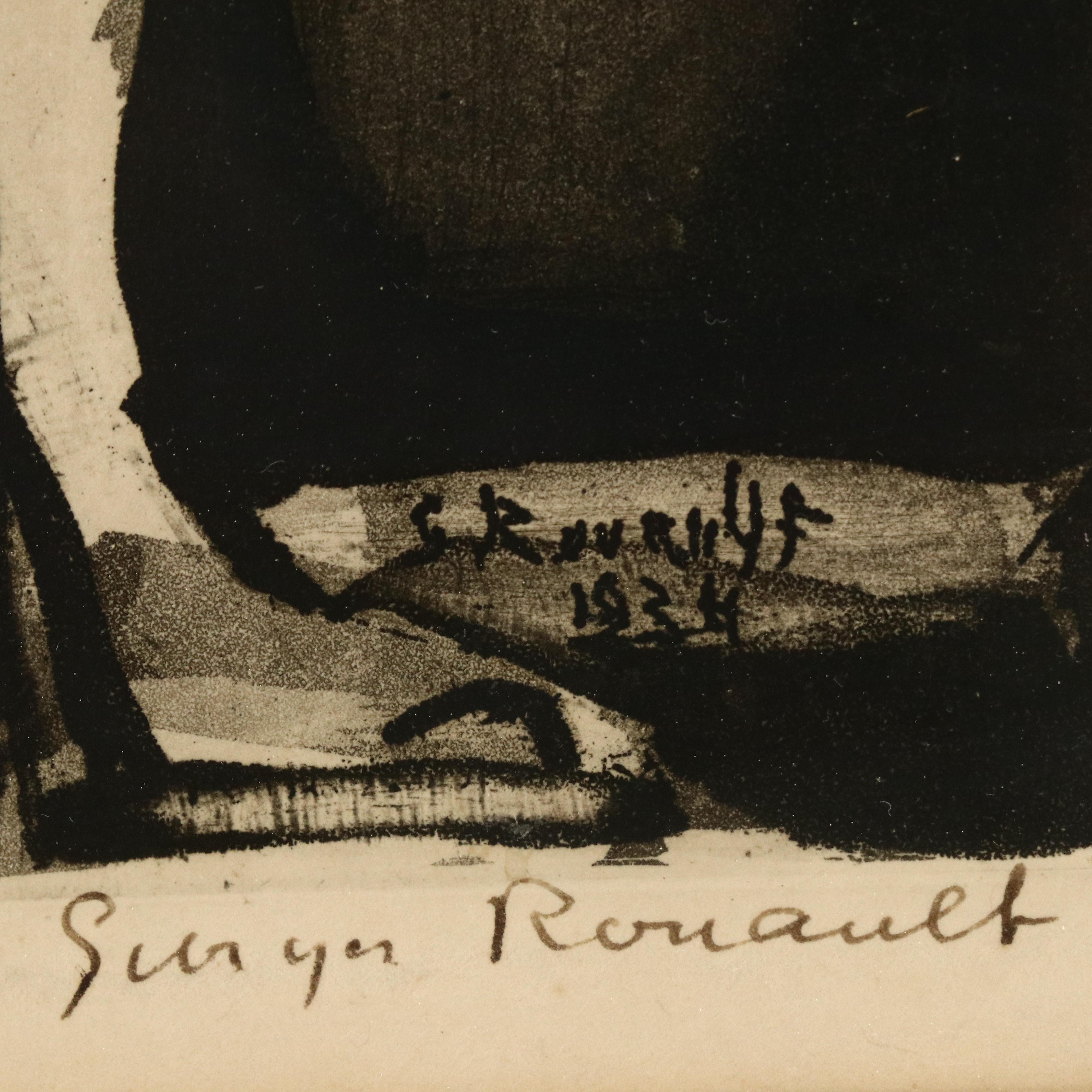 Georges Rouault Intaglio Work on Paper "Jongleur," Circa 1934