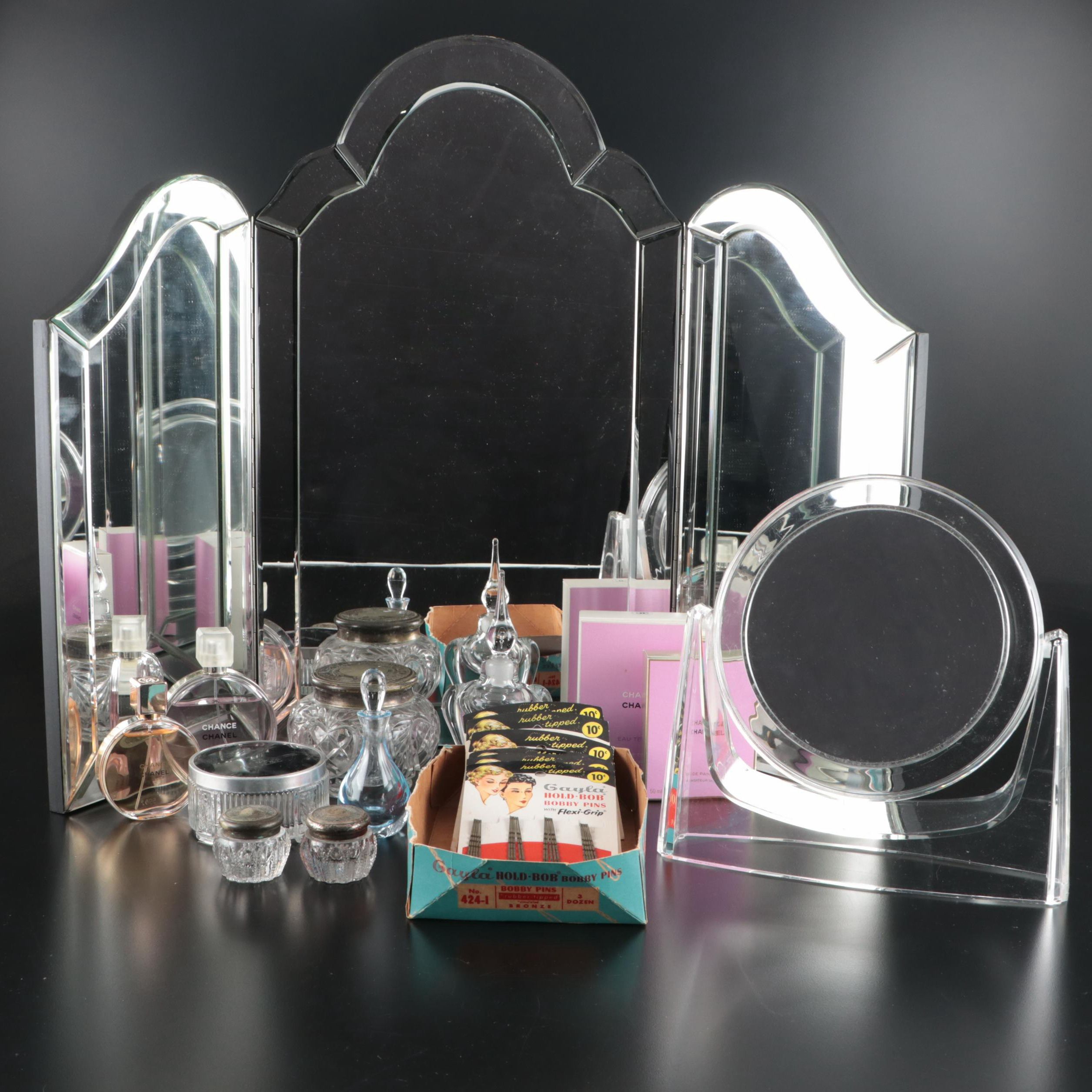 Williams-Sonoma Vanity Mirror, Chanel Chance Perfume, Vandermark Bottle & More