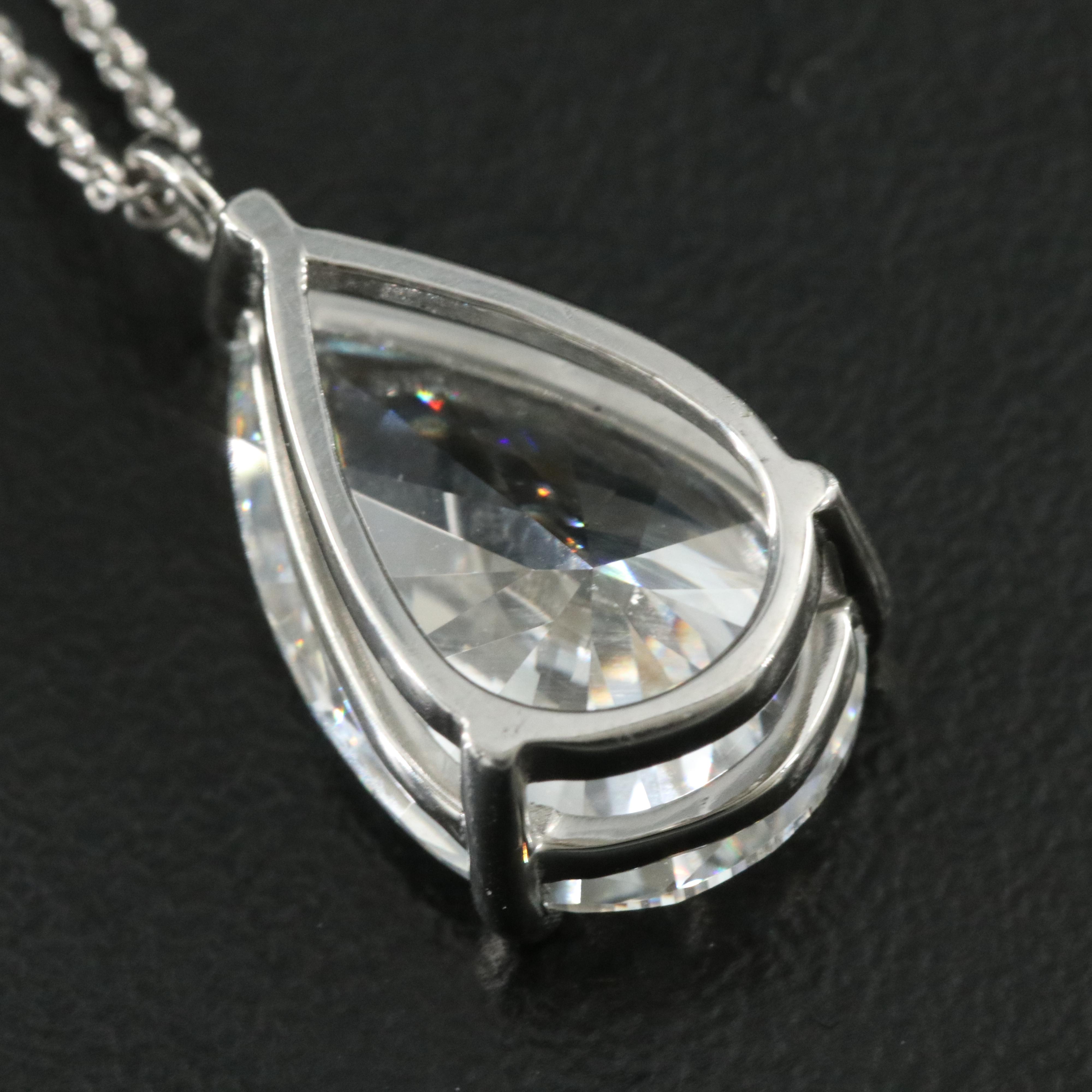 Platinum 4.84 CT Lab Grown Diamond Solitaire Pendant Necklace with IGI Report