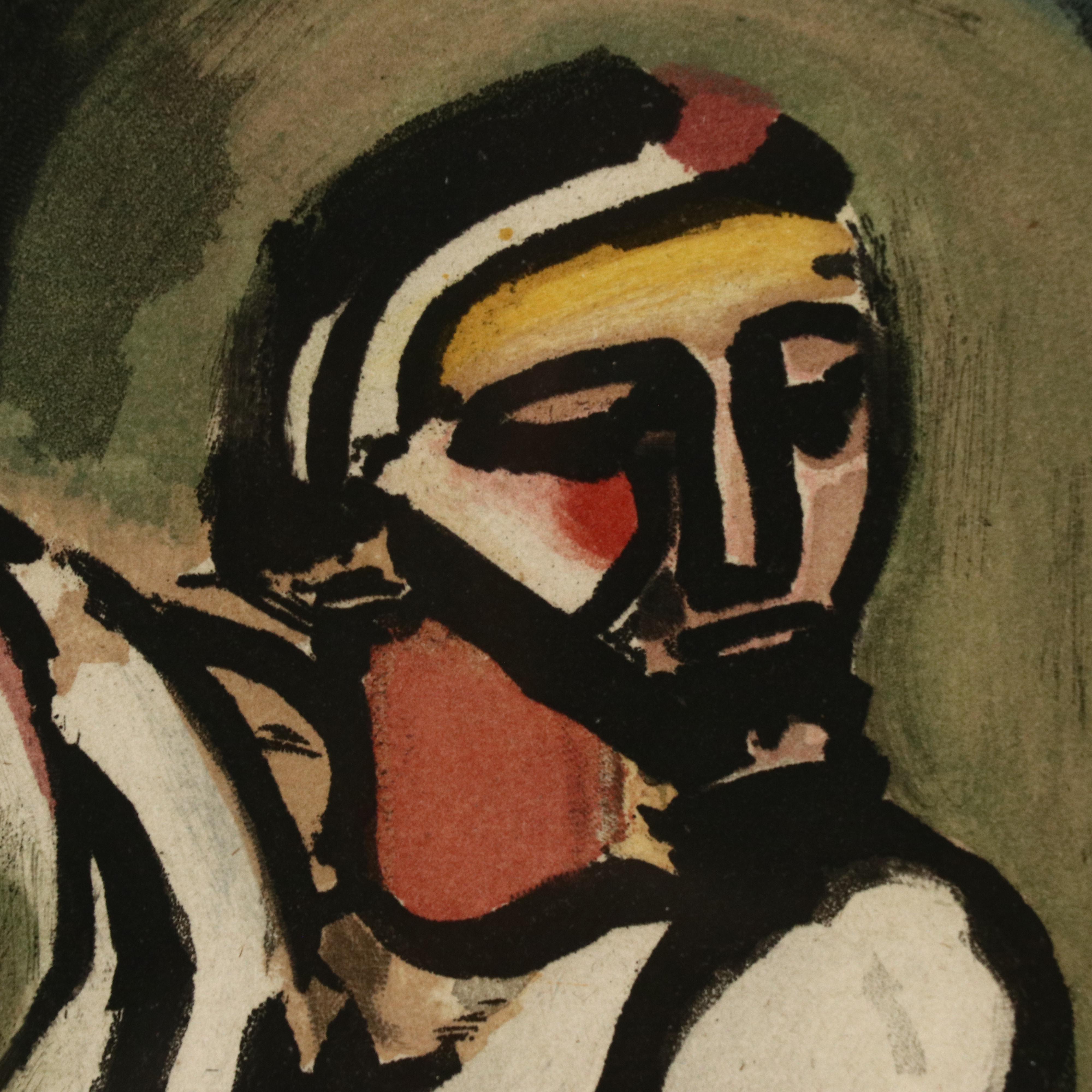 Georges Rouault Color Aquatint Etching "Judas," Circa 1936
