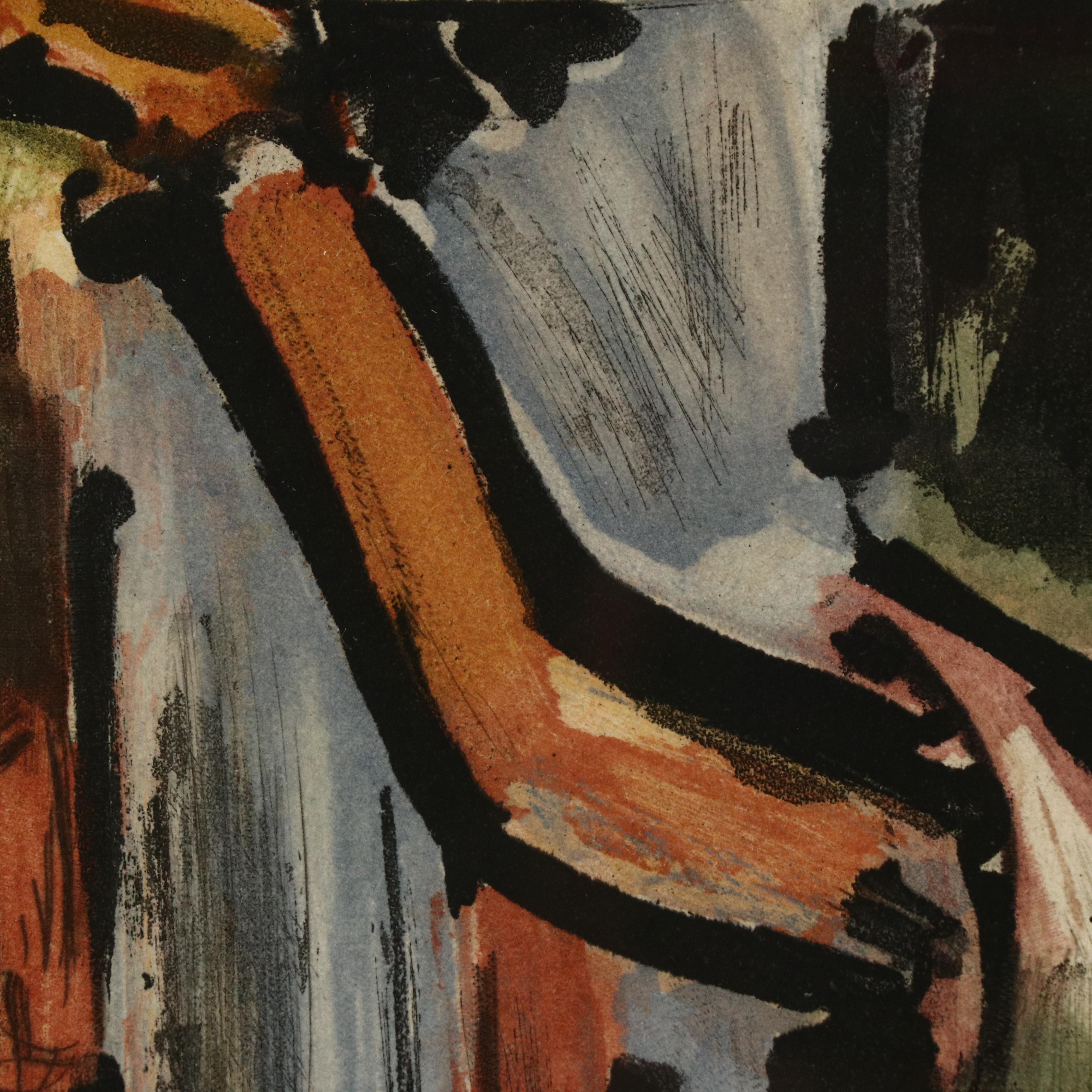 Georges Rouault Color Aquatint Etching "Judas," Circa 1936