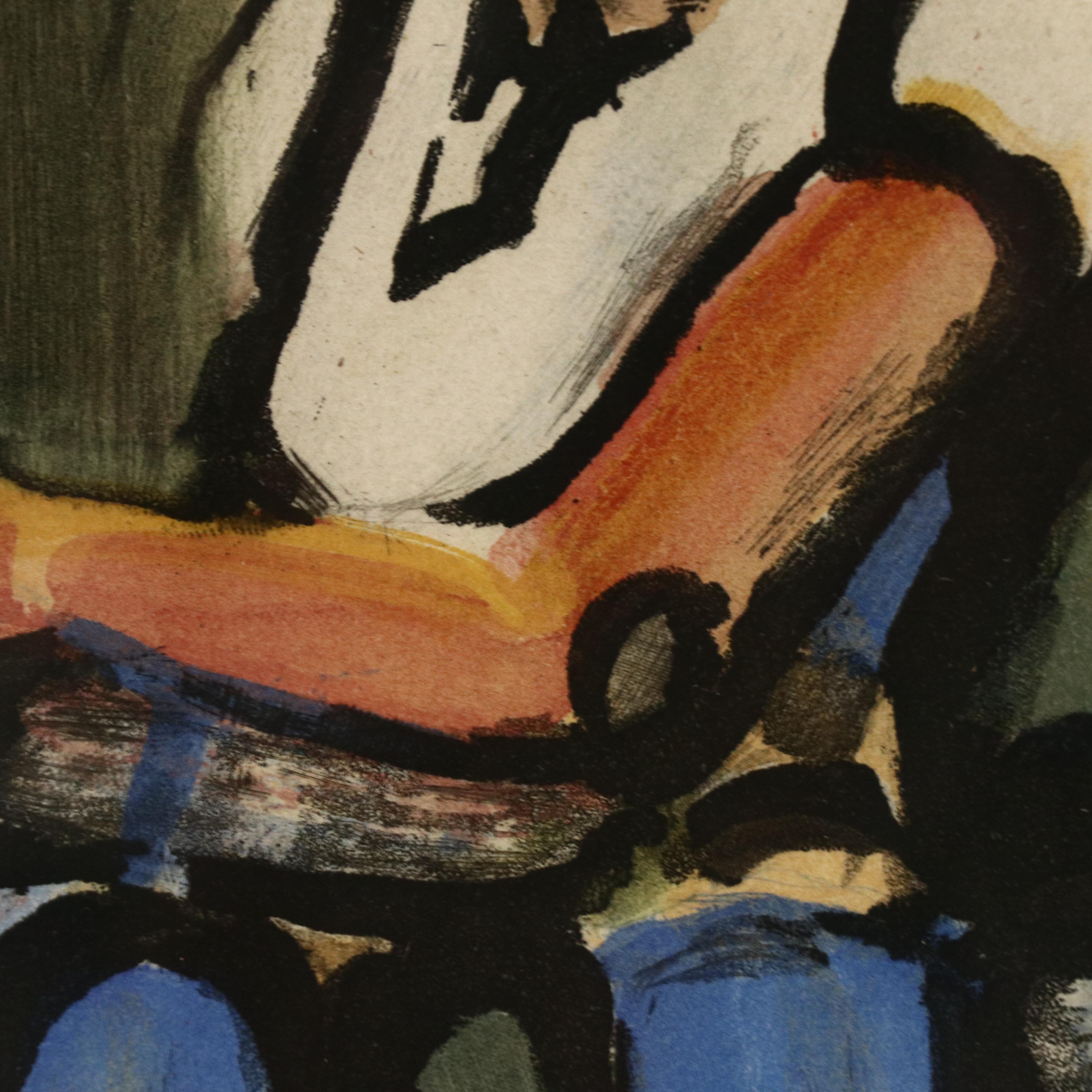 Georges Rouault Color Aquatint Etching "Judas," Circa 1936