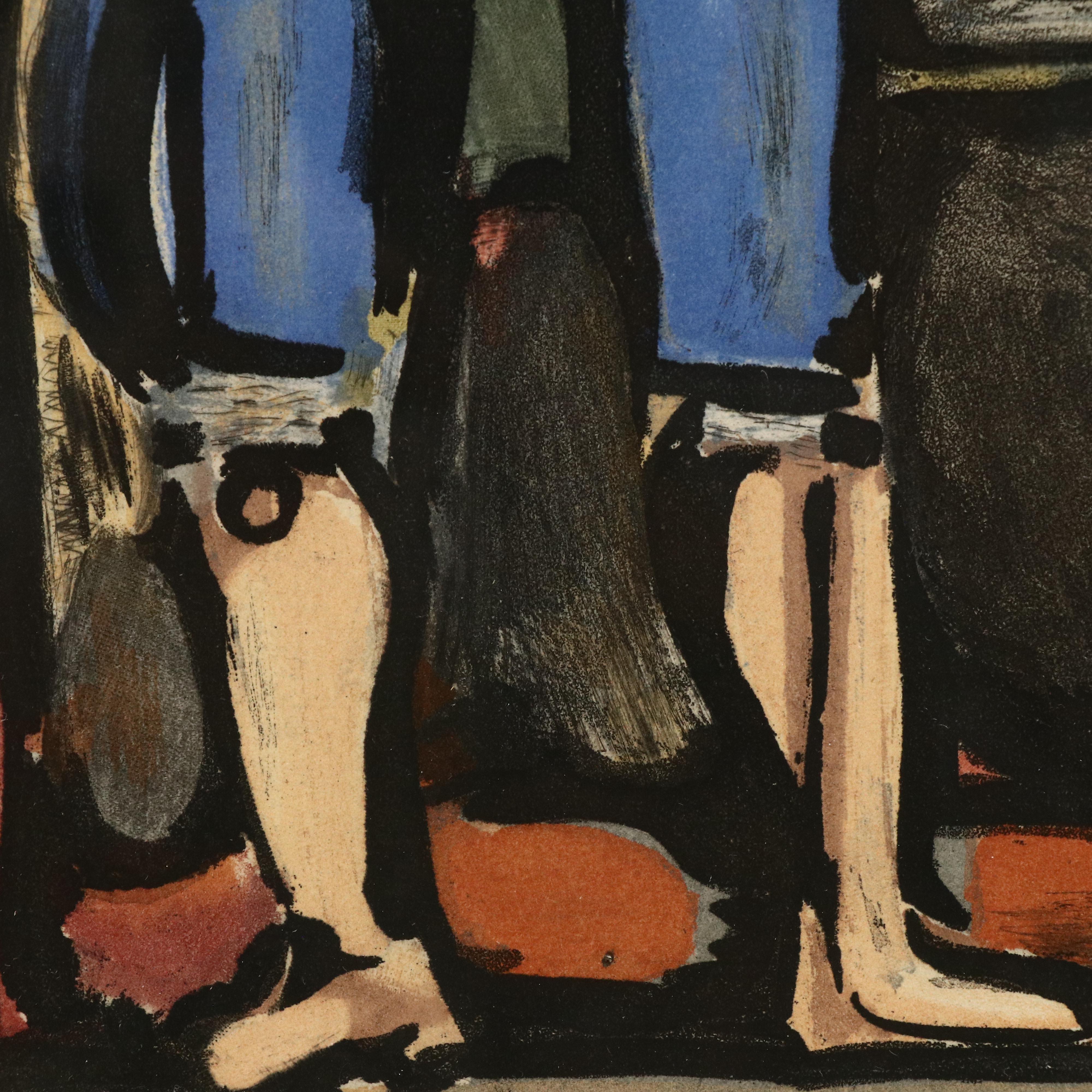 Georges Rouault Color Aquatint Etching "Judas," Circa 1936