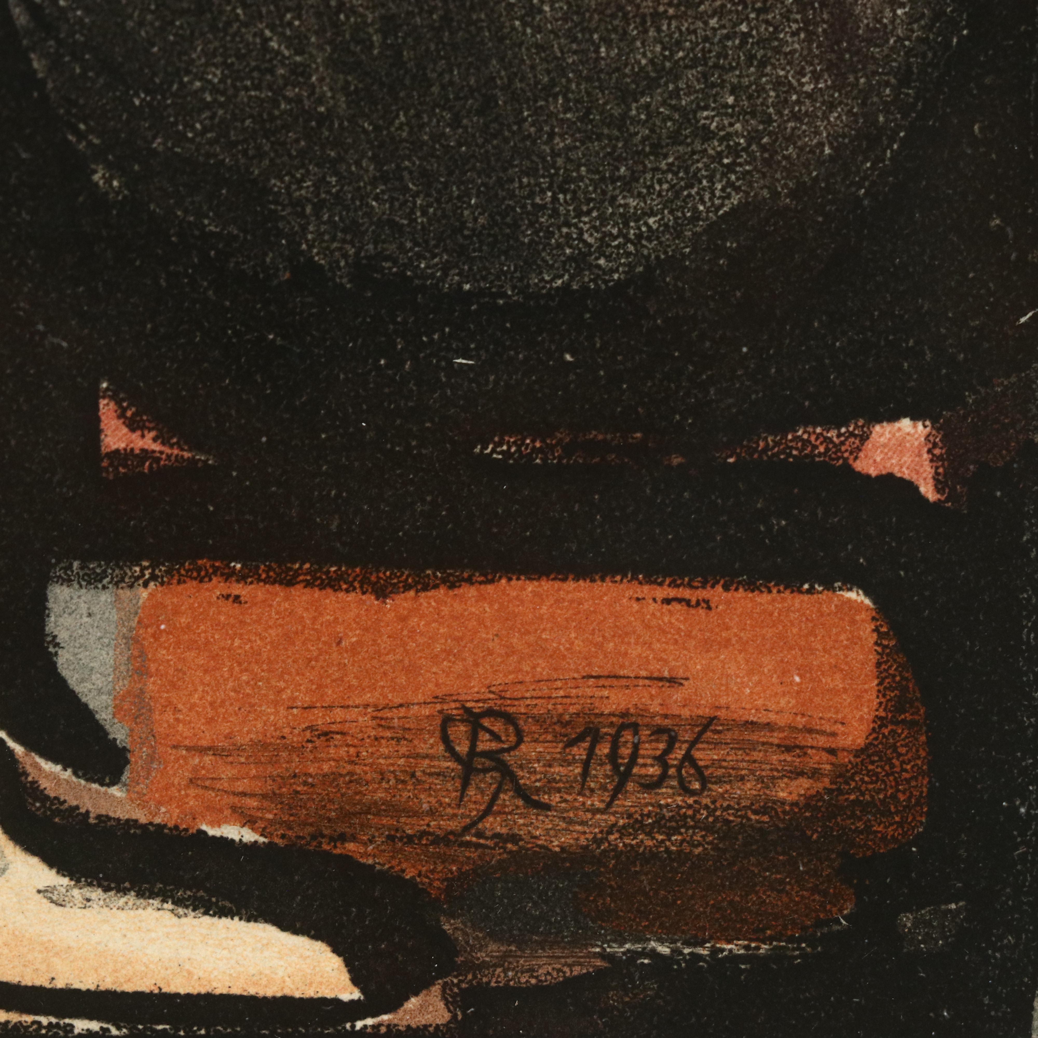 Georges Rouault Color Aquatint Etching "Judas," Circa 1936