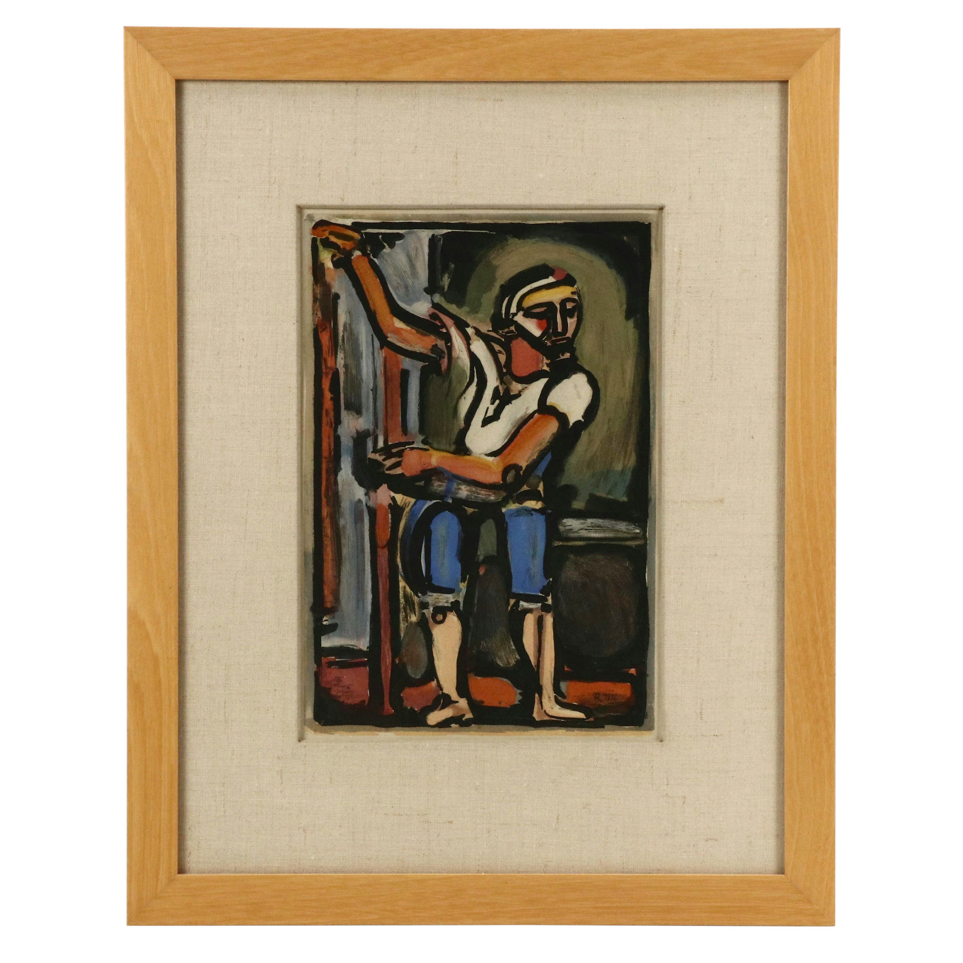 Georges Rouault Color Aquatint Etching "Judas," Circa 1936
