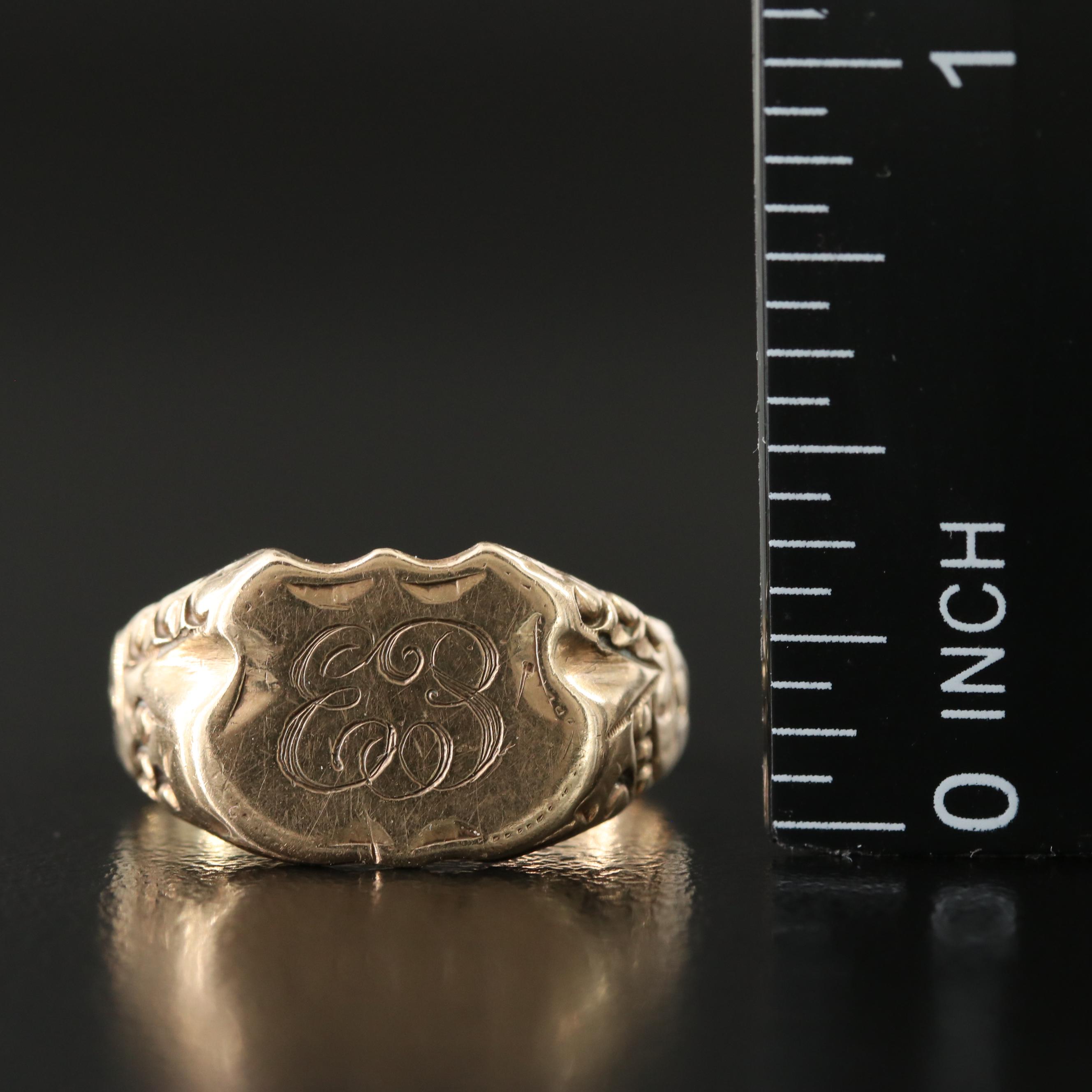 Antique Signet Rings Including 10K Rose Gold