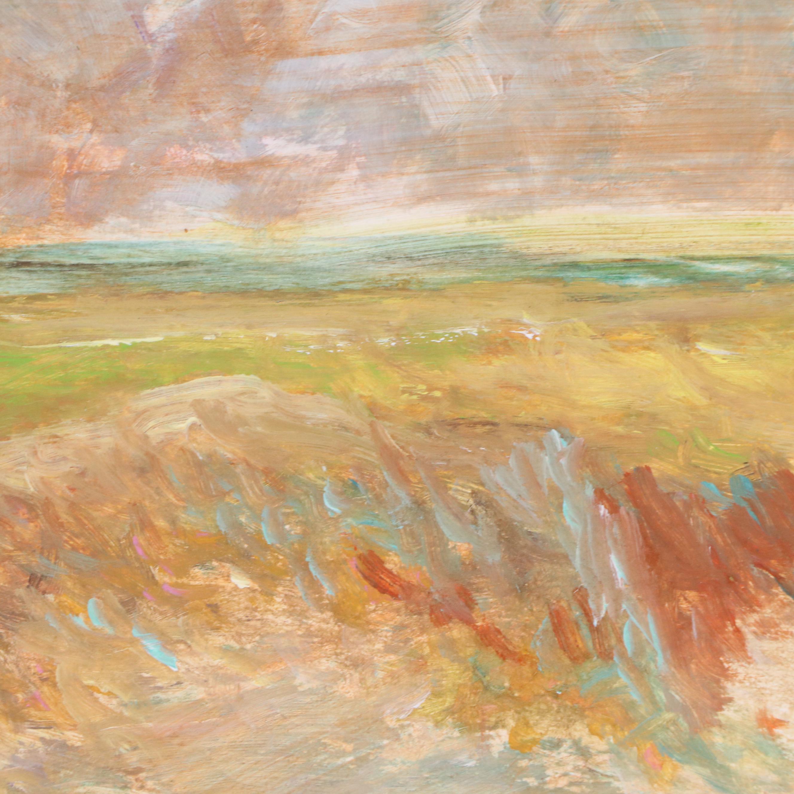 Robert Riddle-Baker Landscape Acrylic Painting "Dry Summer," 2024