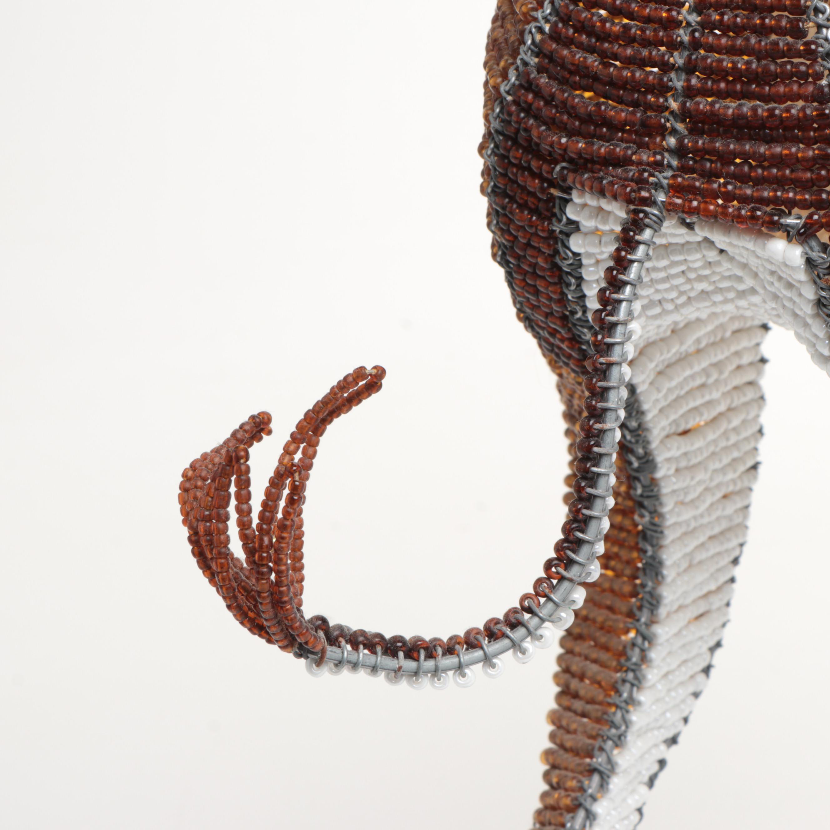 South African Beaded Wire Springbok Sculpture, Late 20th / 21st Century