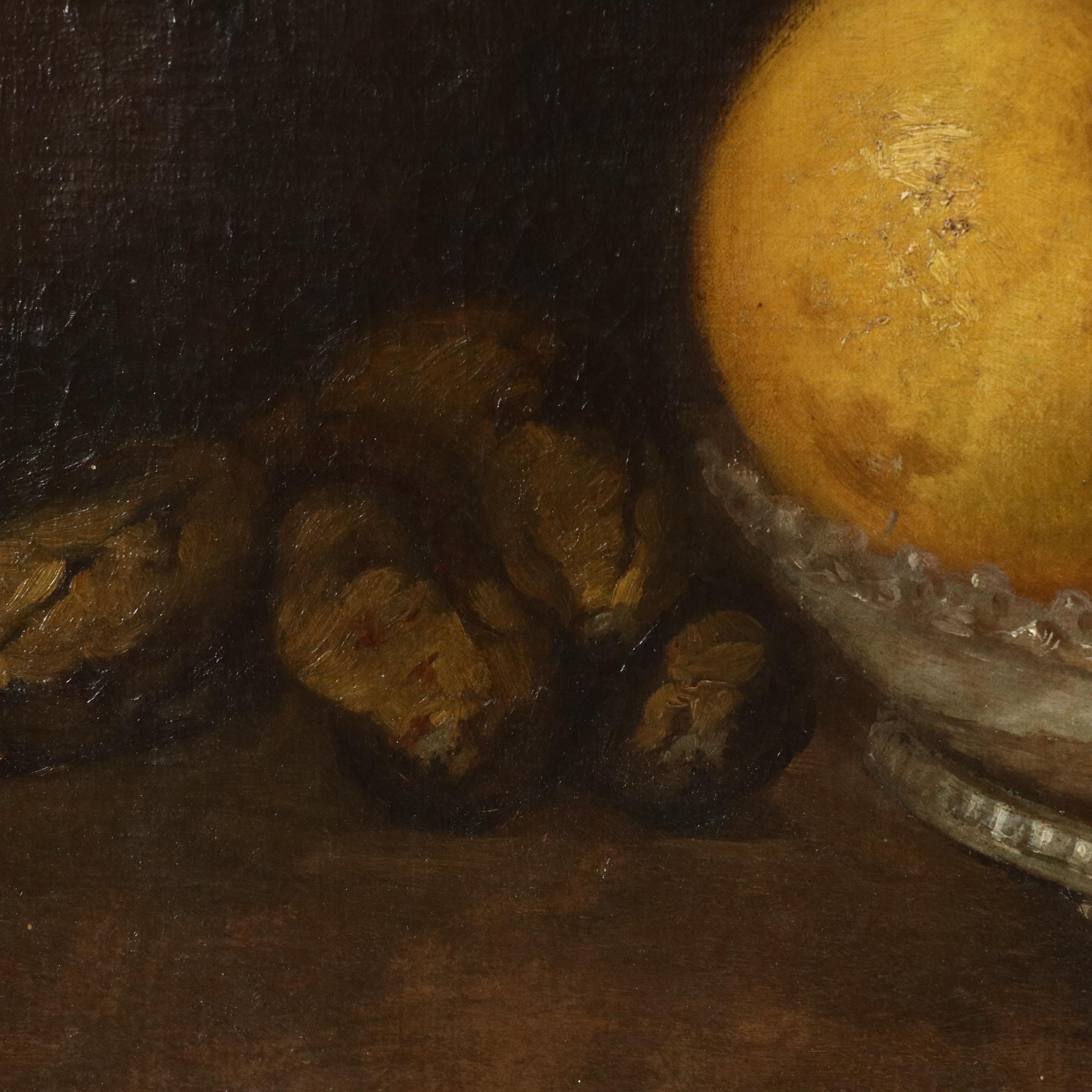 Fruit Still Life Oil Painting, Circa 1900