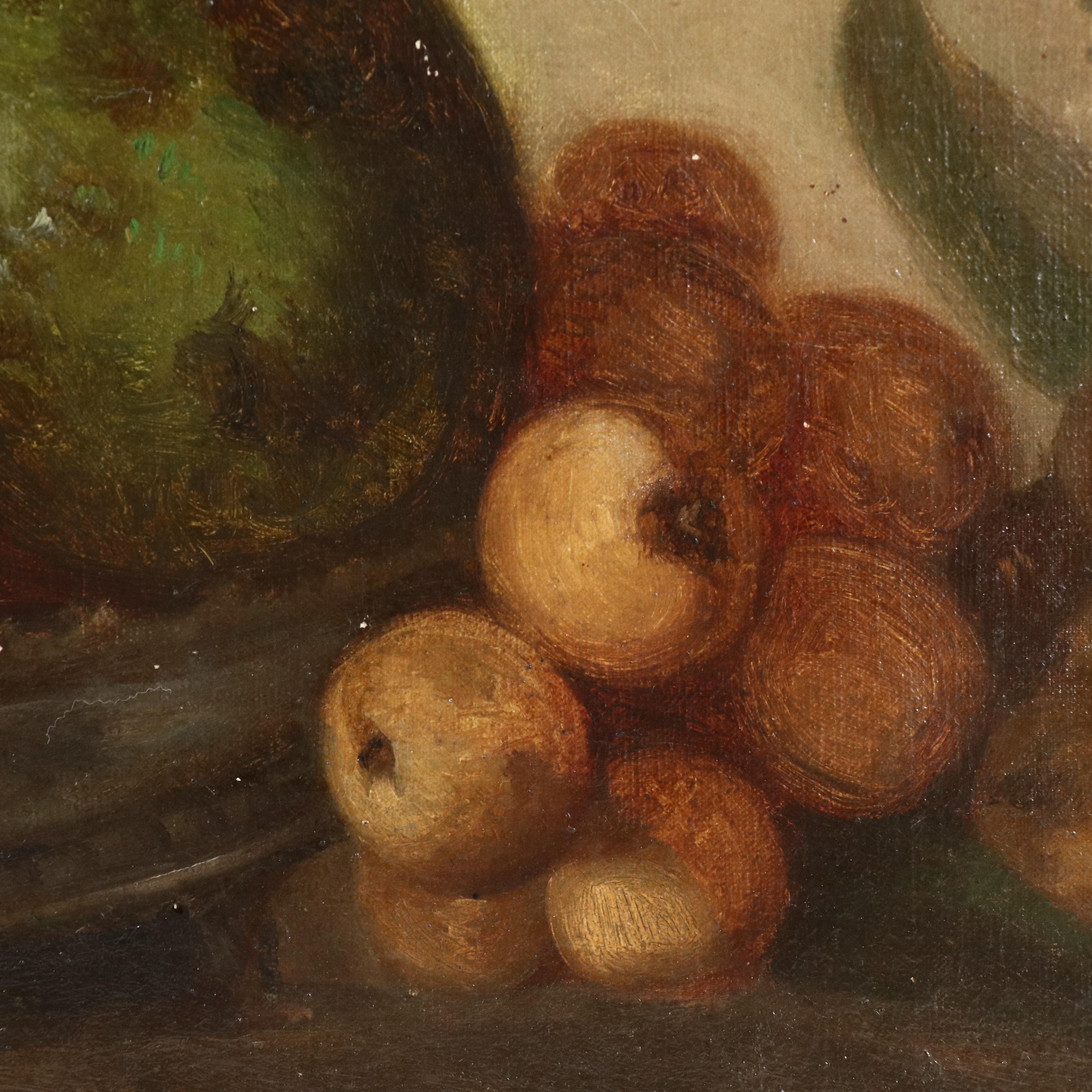 Fruit Still Life Oil Painting, Circa 1900