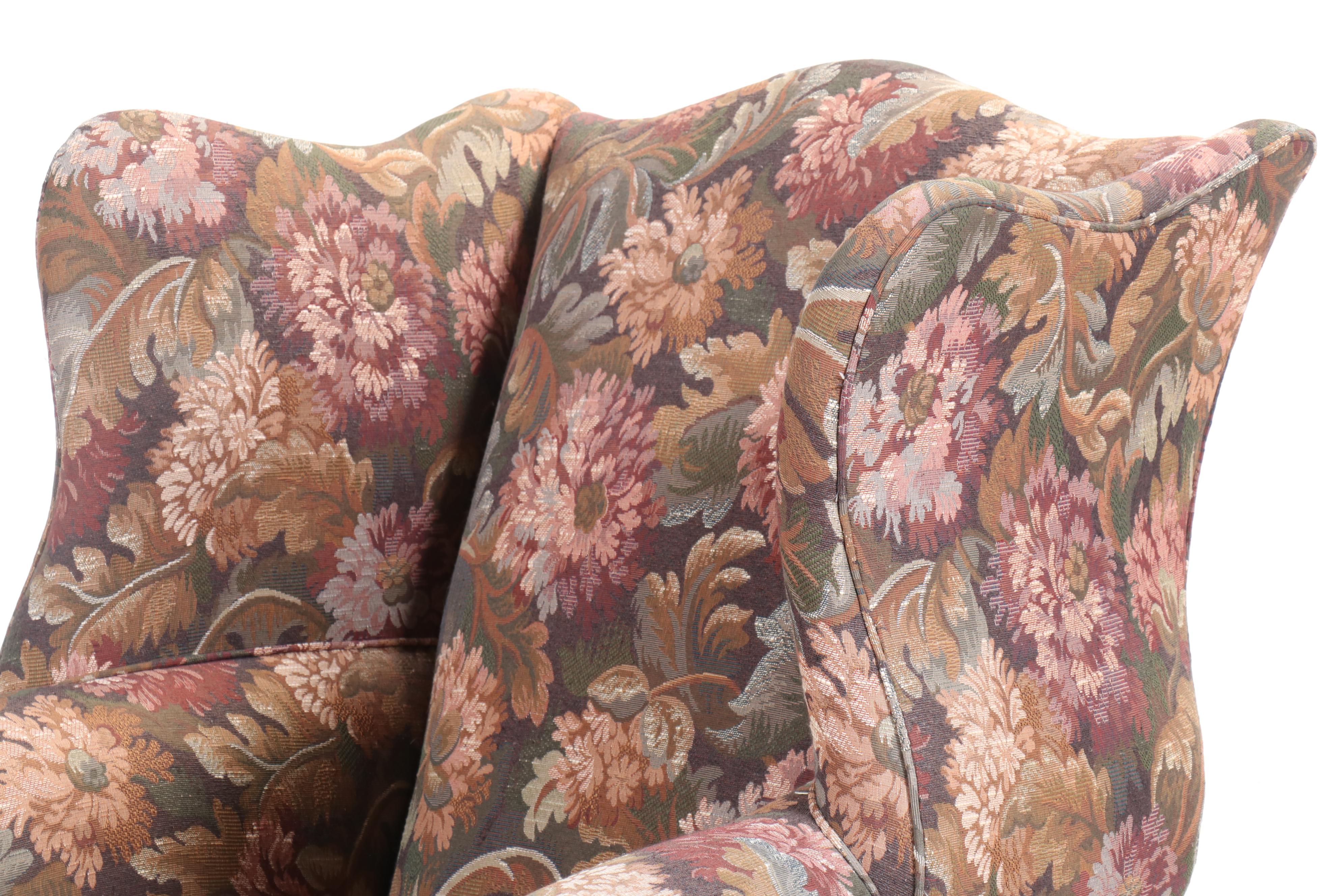 Pair of Henredon Schoonbeck Collection Upholstered Wingback Chairs