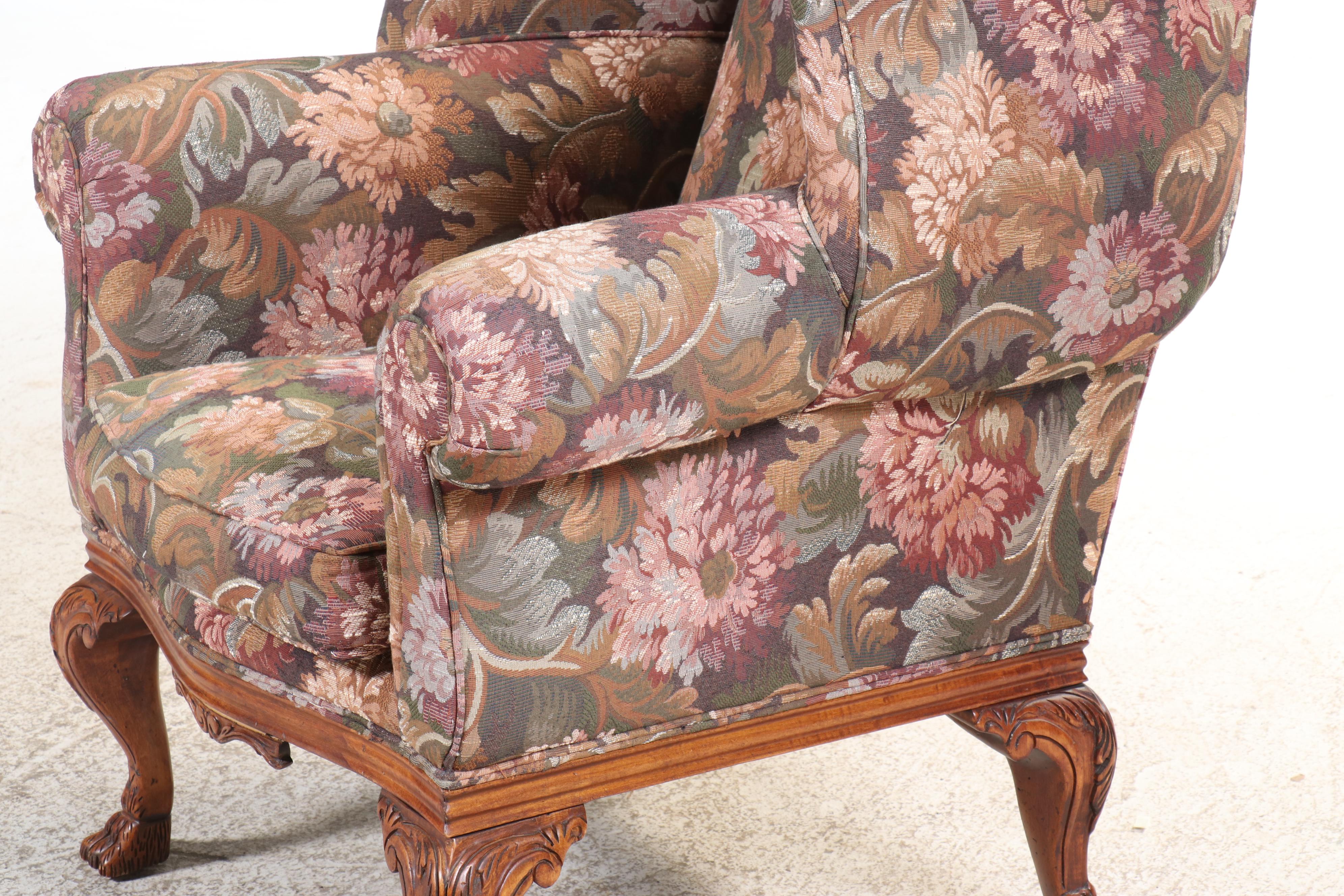 Pair of Henredon Schoonbeck Collection Upholstered Wingback Chairs