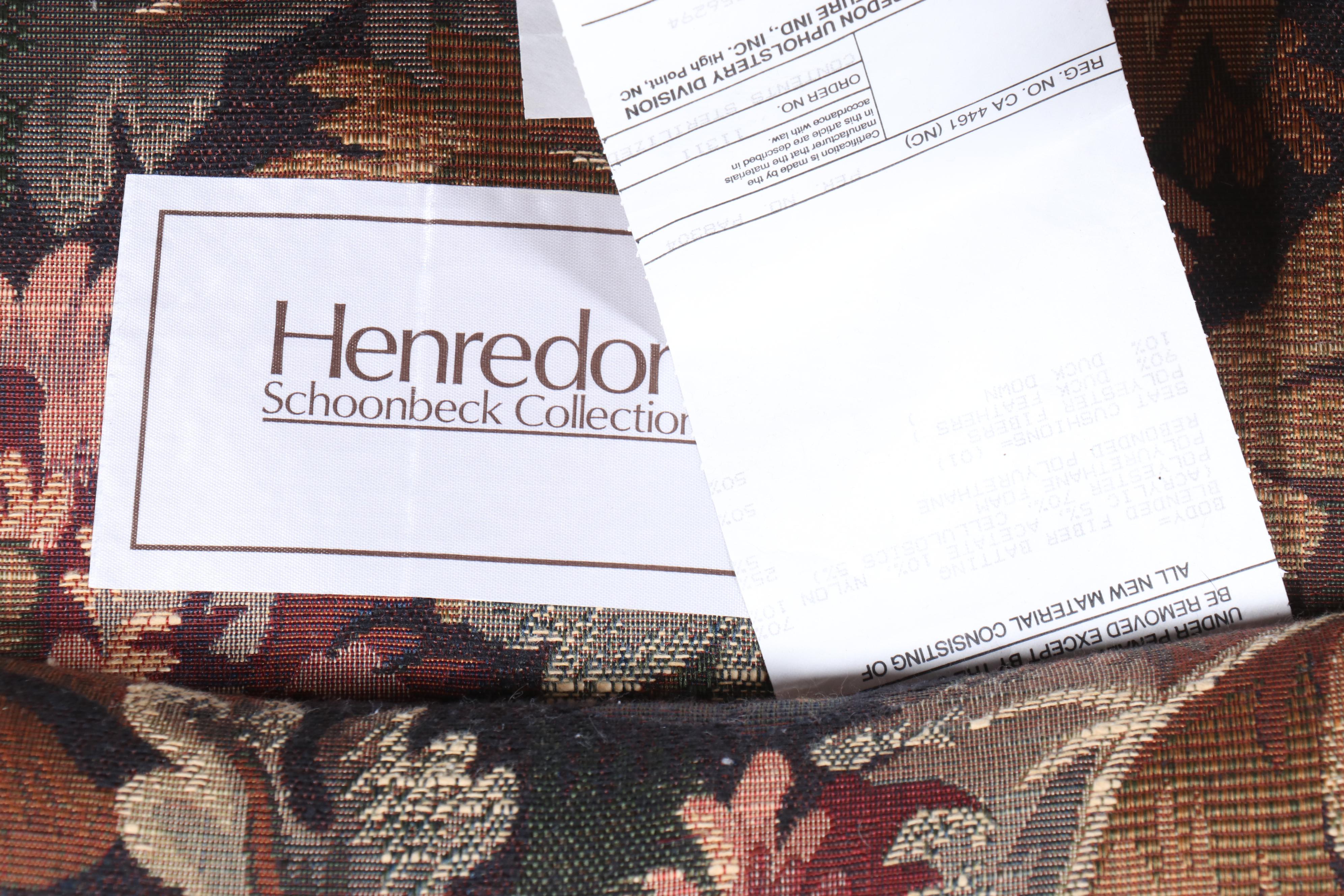 Pair of Henredon Schoonbeck Collection Upholstered Wingback Chairs