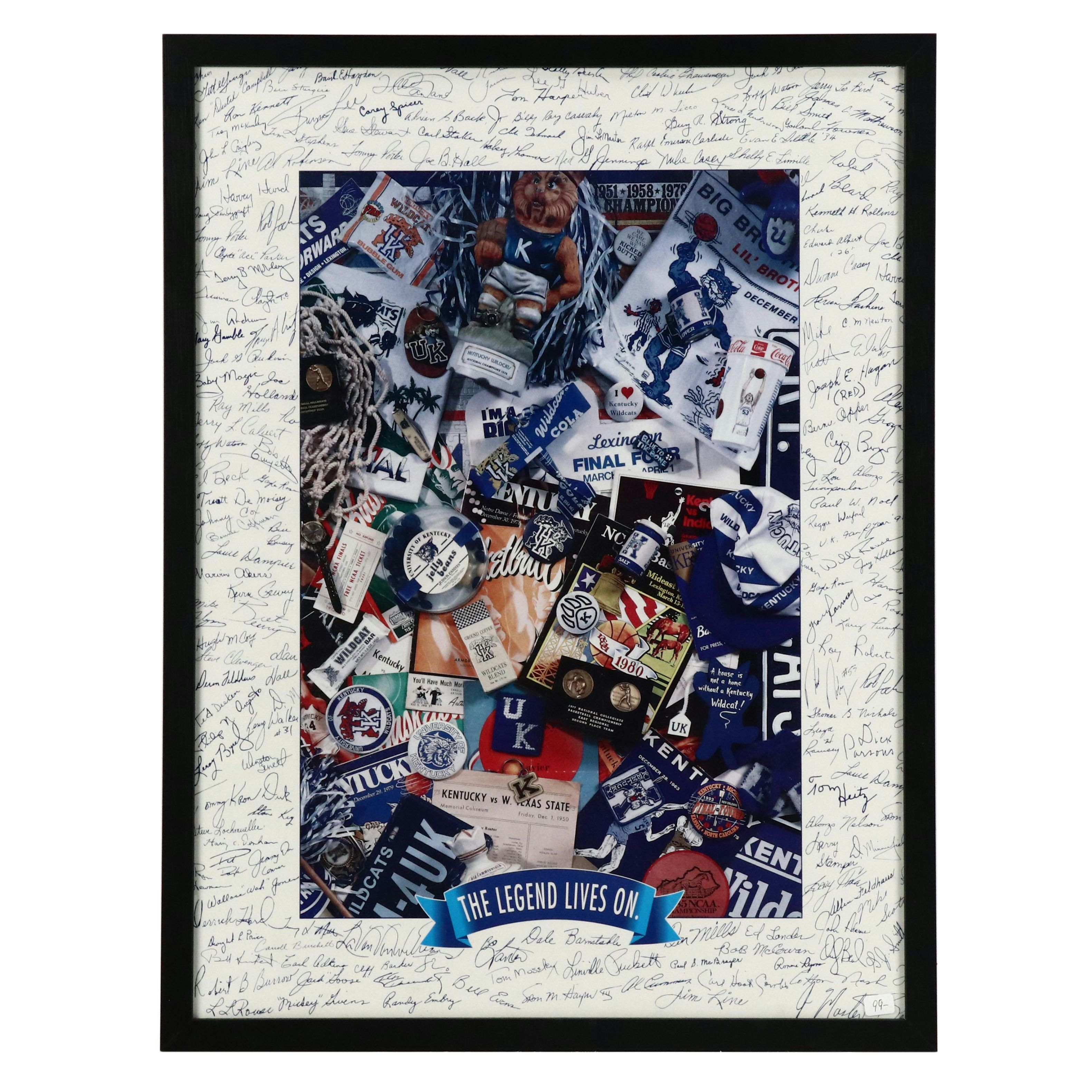 "The Legend Lives On" University of Kentucky Wildcats Basketball Framed Print