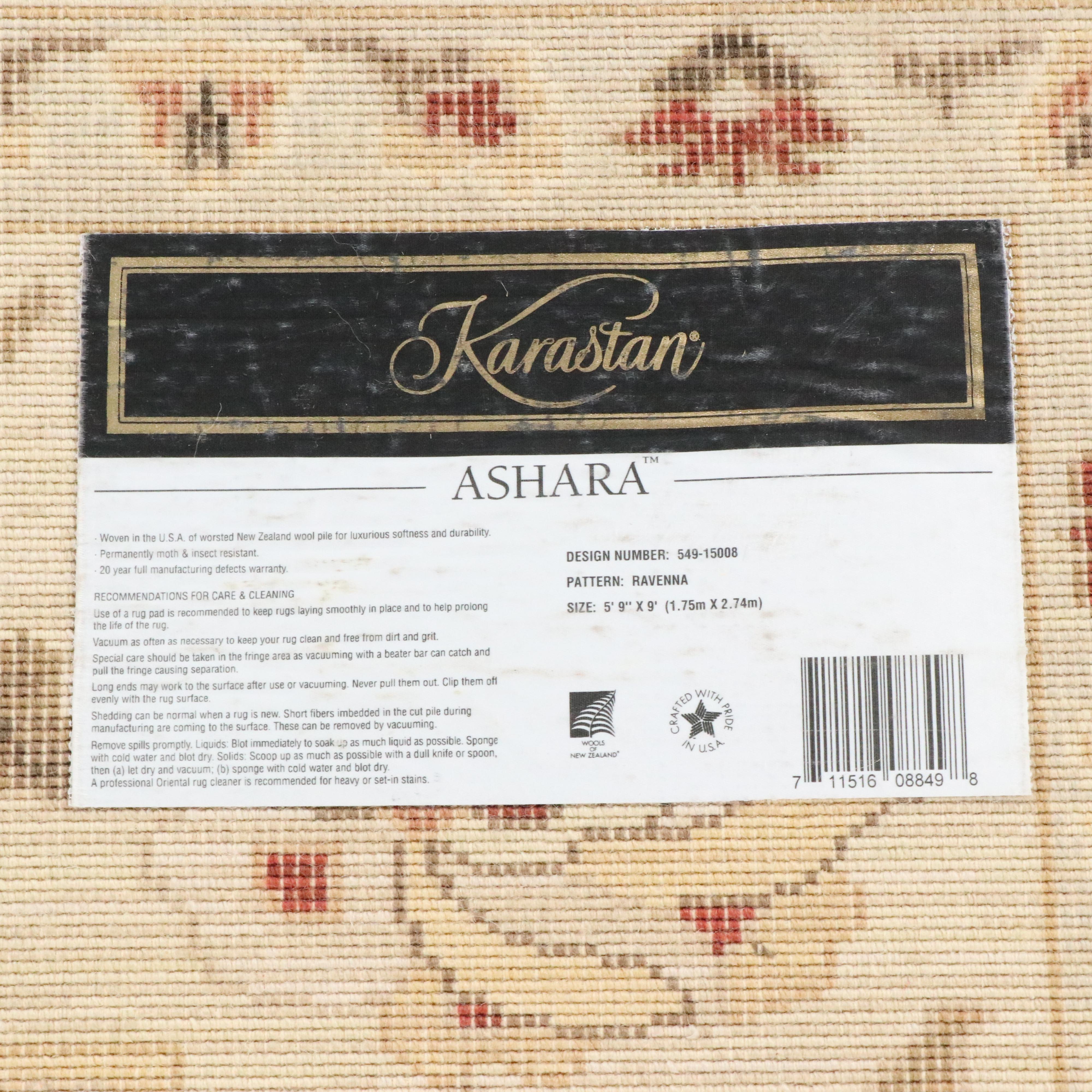 5'9 x 9'3 Machine Made Karastan Ashara Collection 