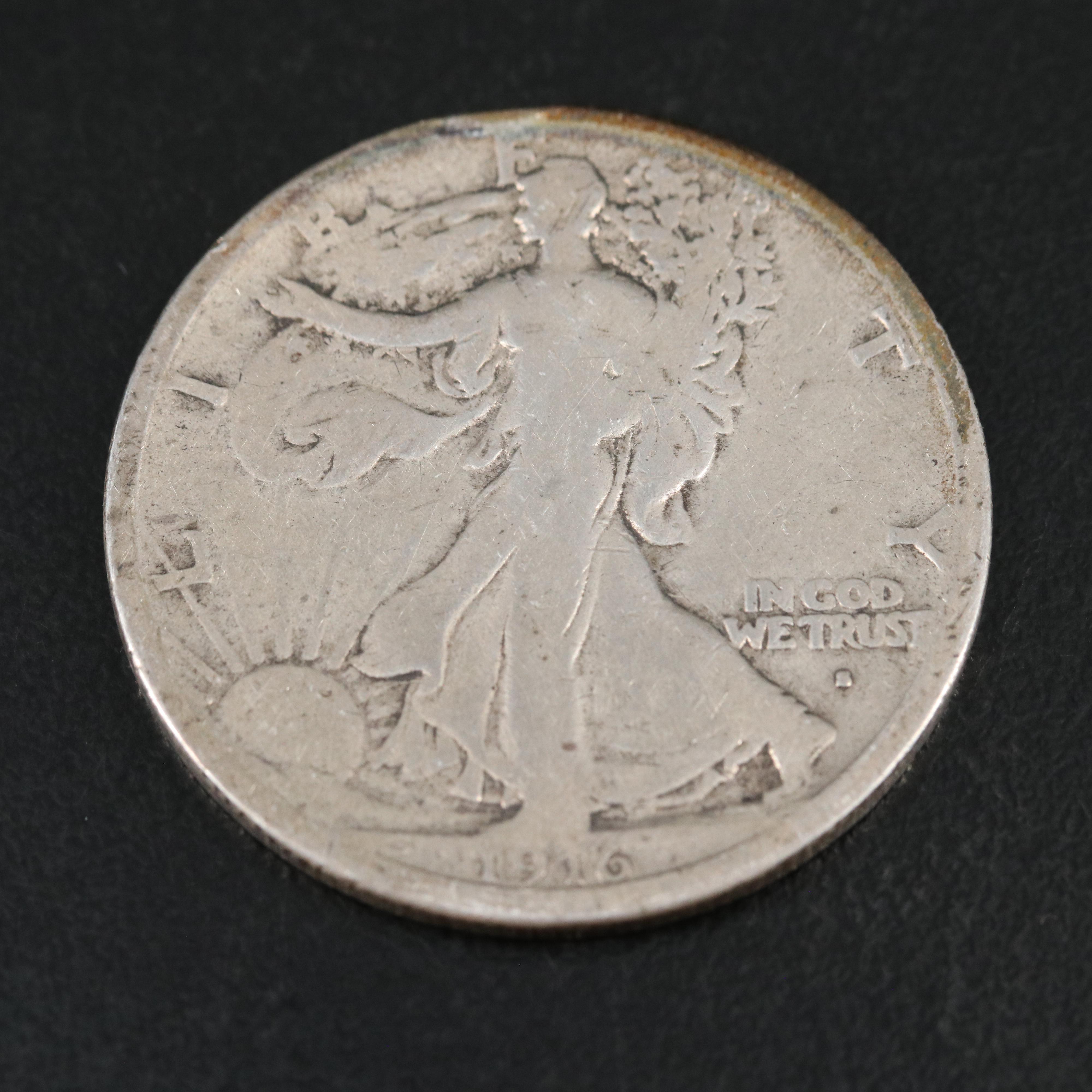 1916-S Walking Liberty Silver Half Dollar