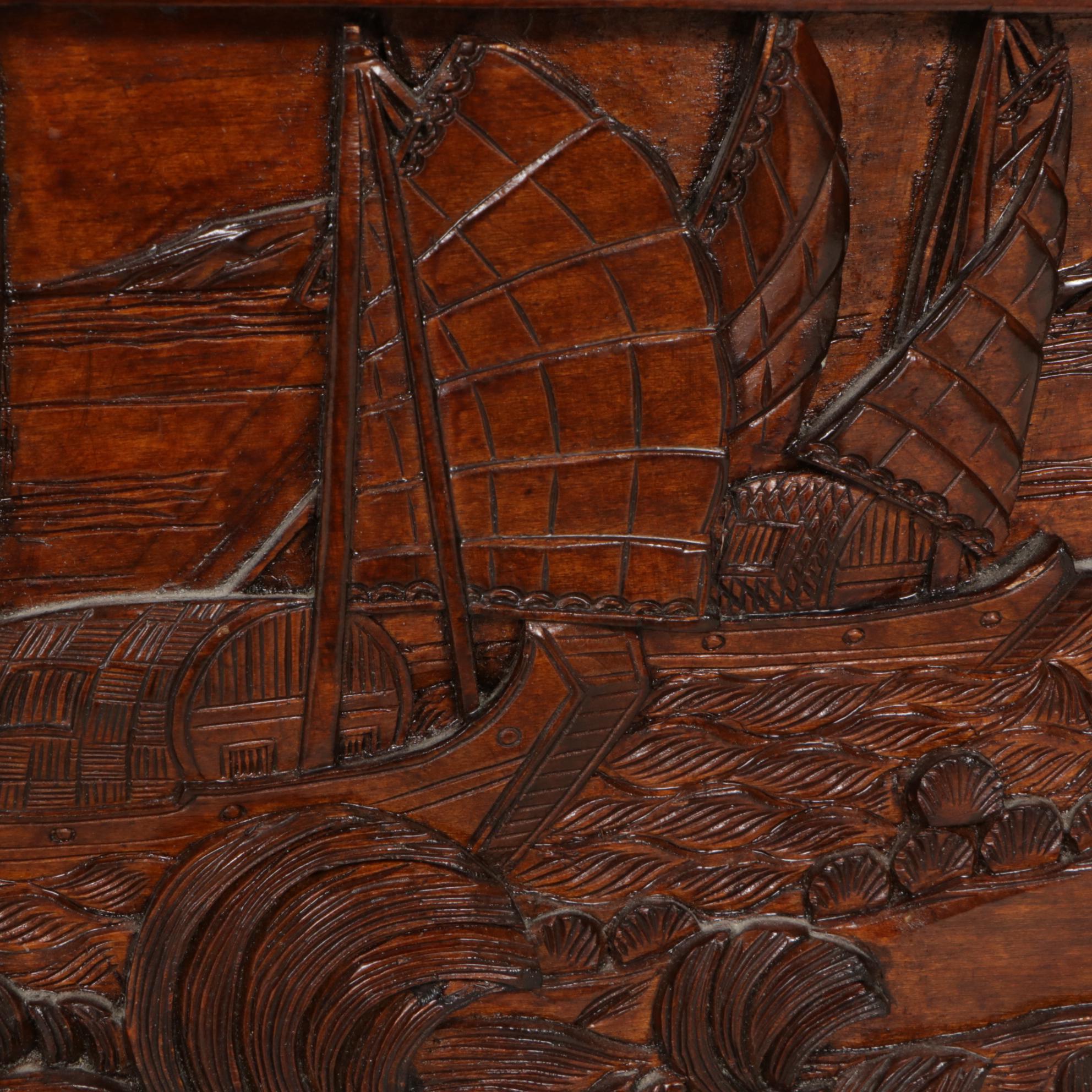 Southeast Asian Carved Hardwood Chest