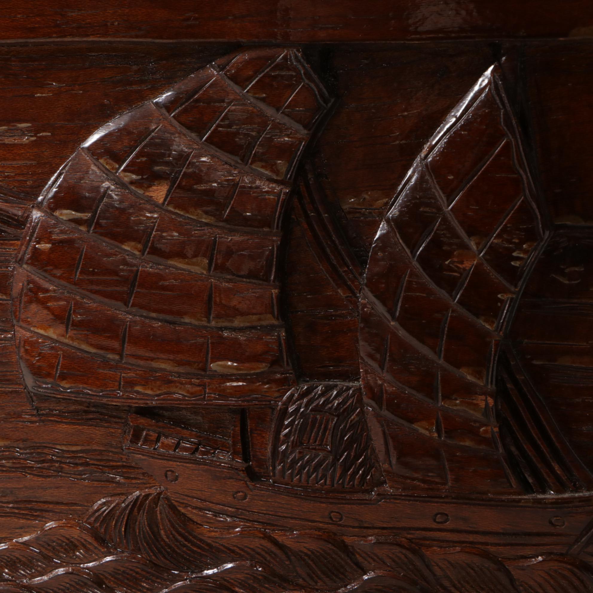 Southeast Asian Carved Hardwood Chest