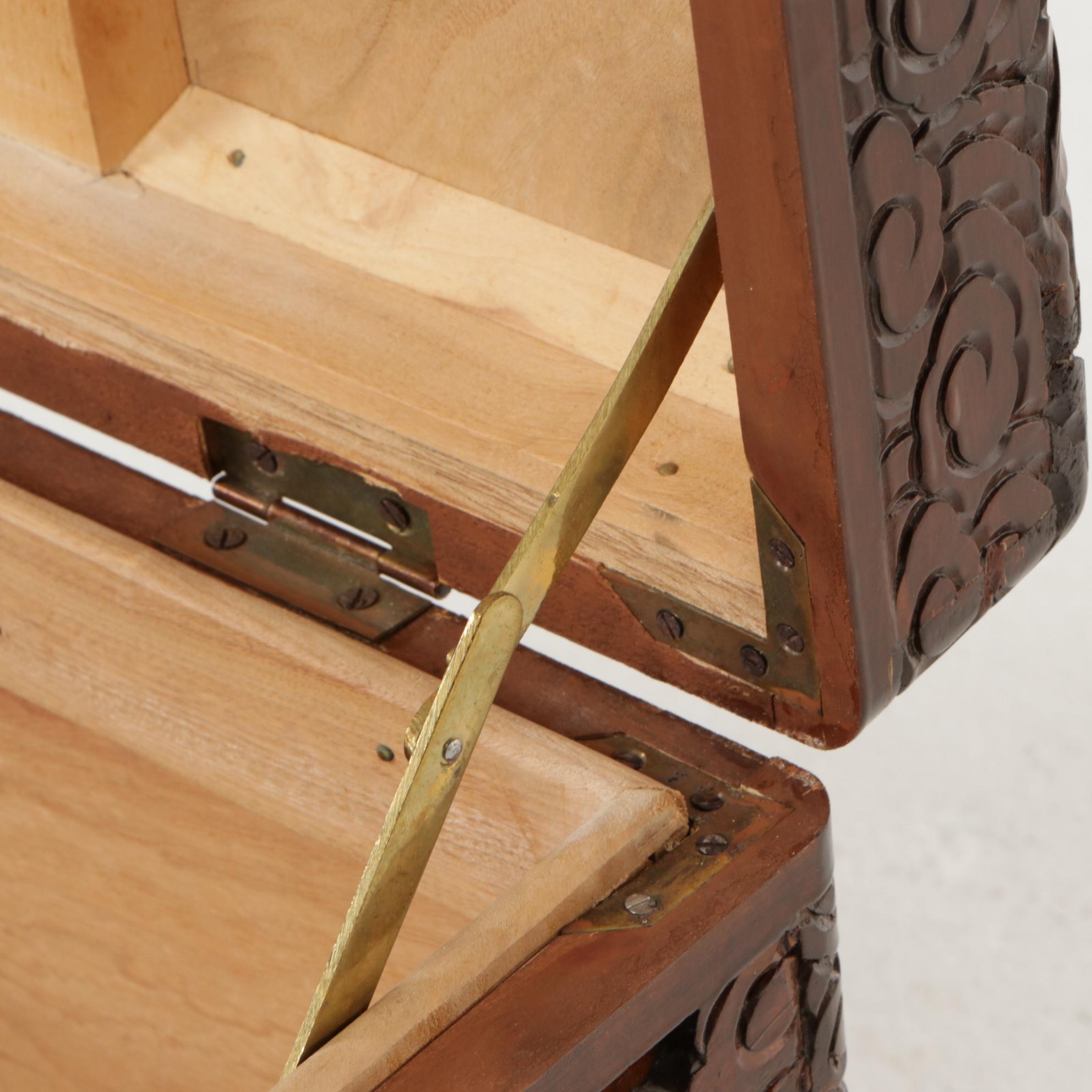 Southeast Asian Carved Hardwood Chest