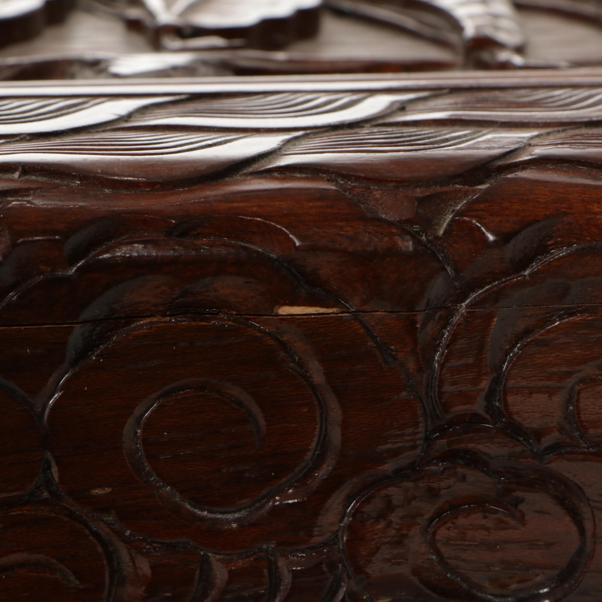 Southeast Asian Carved Hardwood Chest