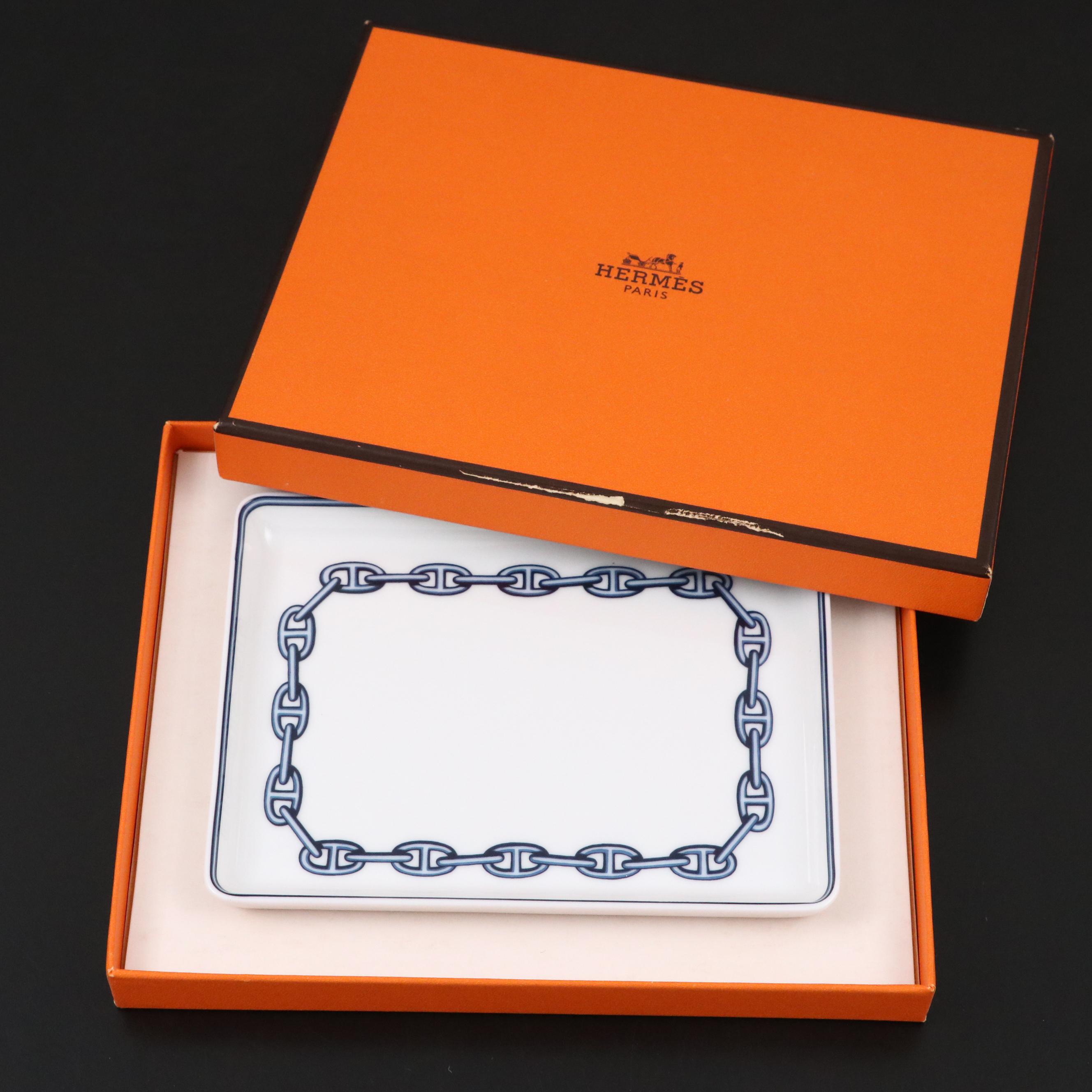 Hermès "Chaine d'Ancre" Porcelain Sushi Plate