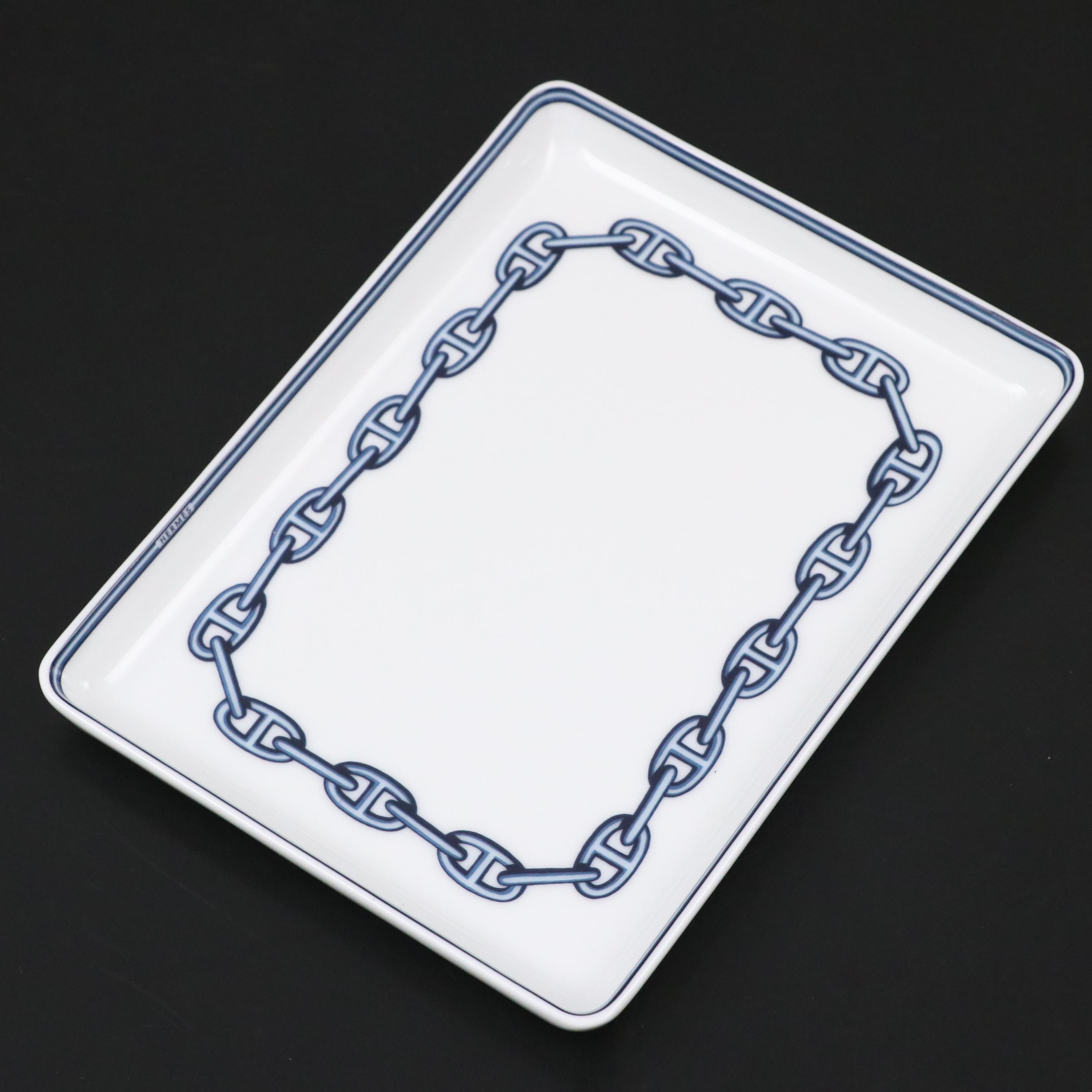 Hermès "Chaine d'Ancre" Porcelain Sushi Plate