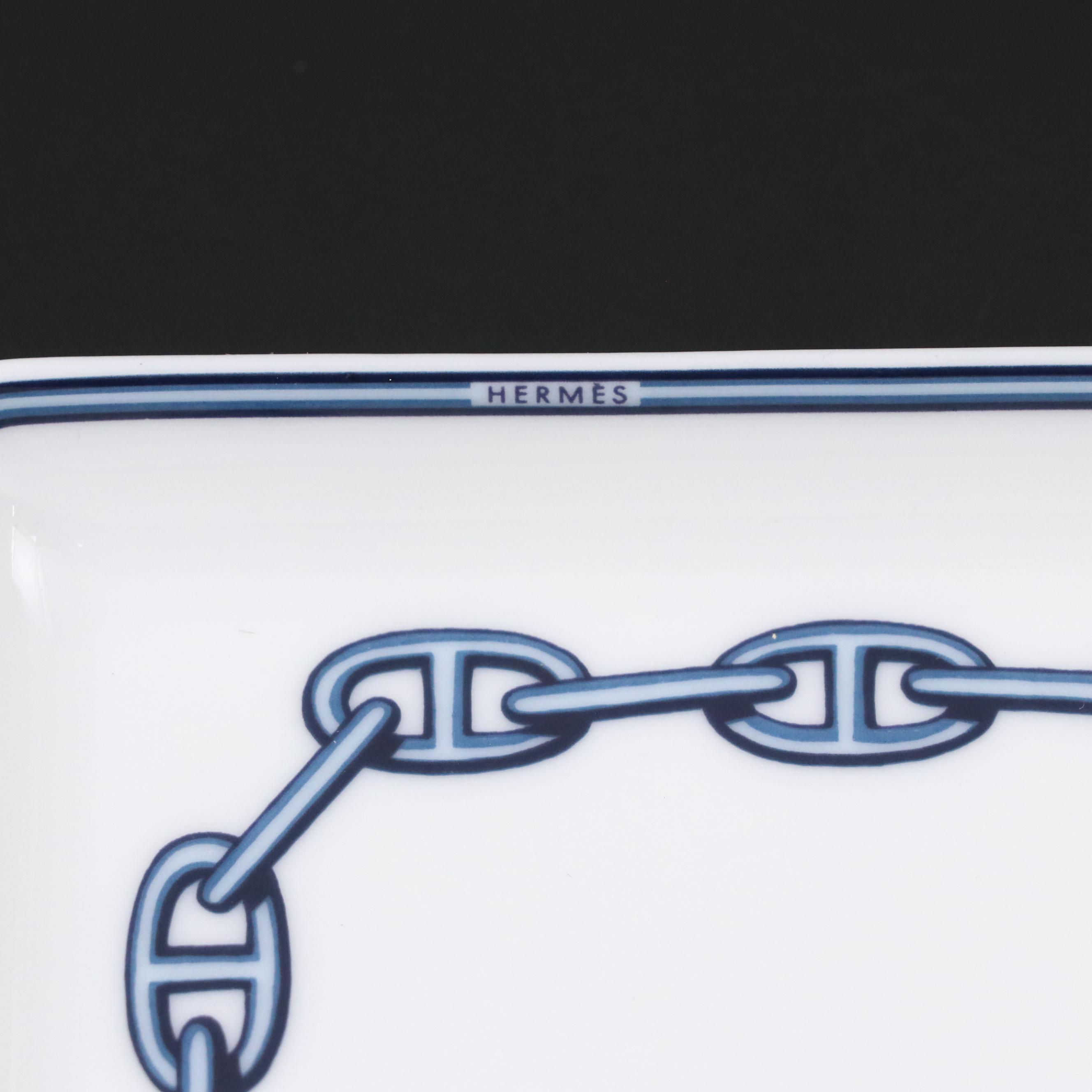 Hermès "Chaine d'Ancre" Porcelain Sushi Plate