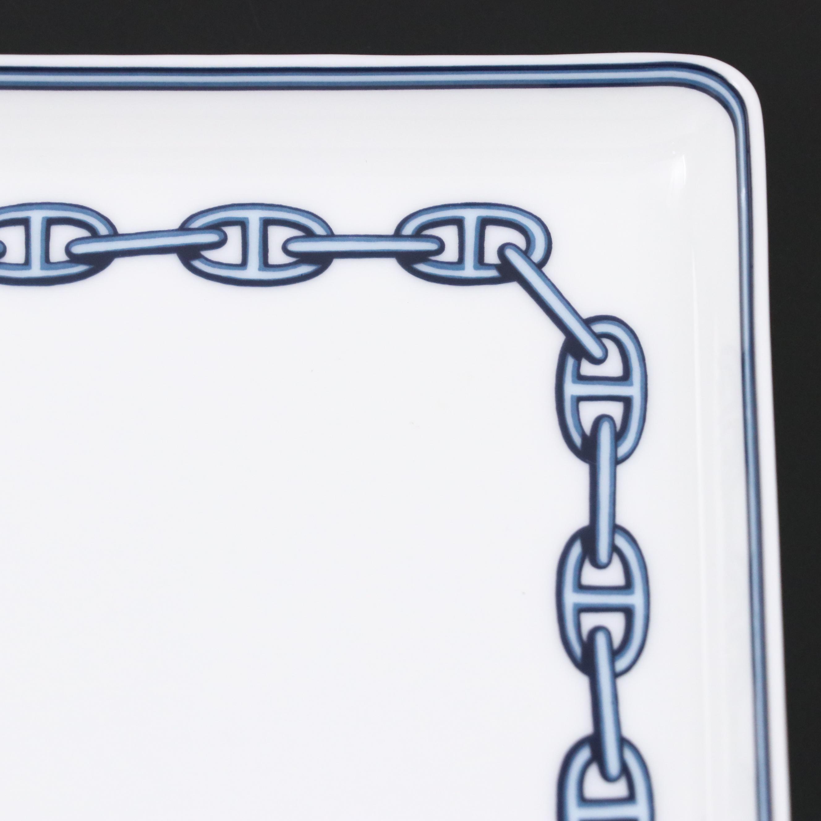 Hermès "Chaine d'Ancre" Porcelain Sushi Plate
