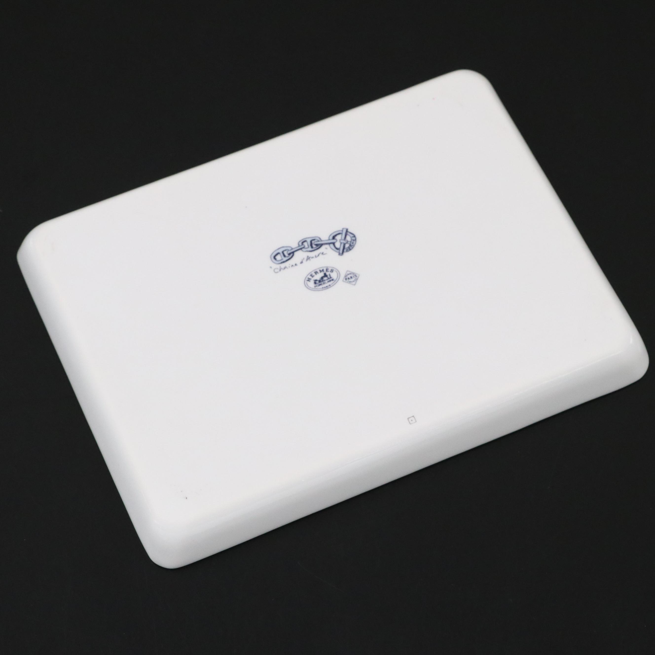 Hermès "Chaine d'Ancre" Porcelain Sushi Plate