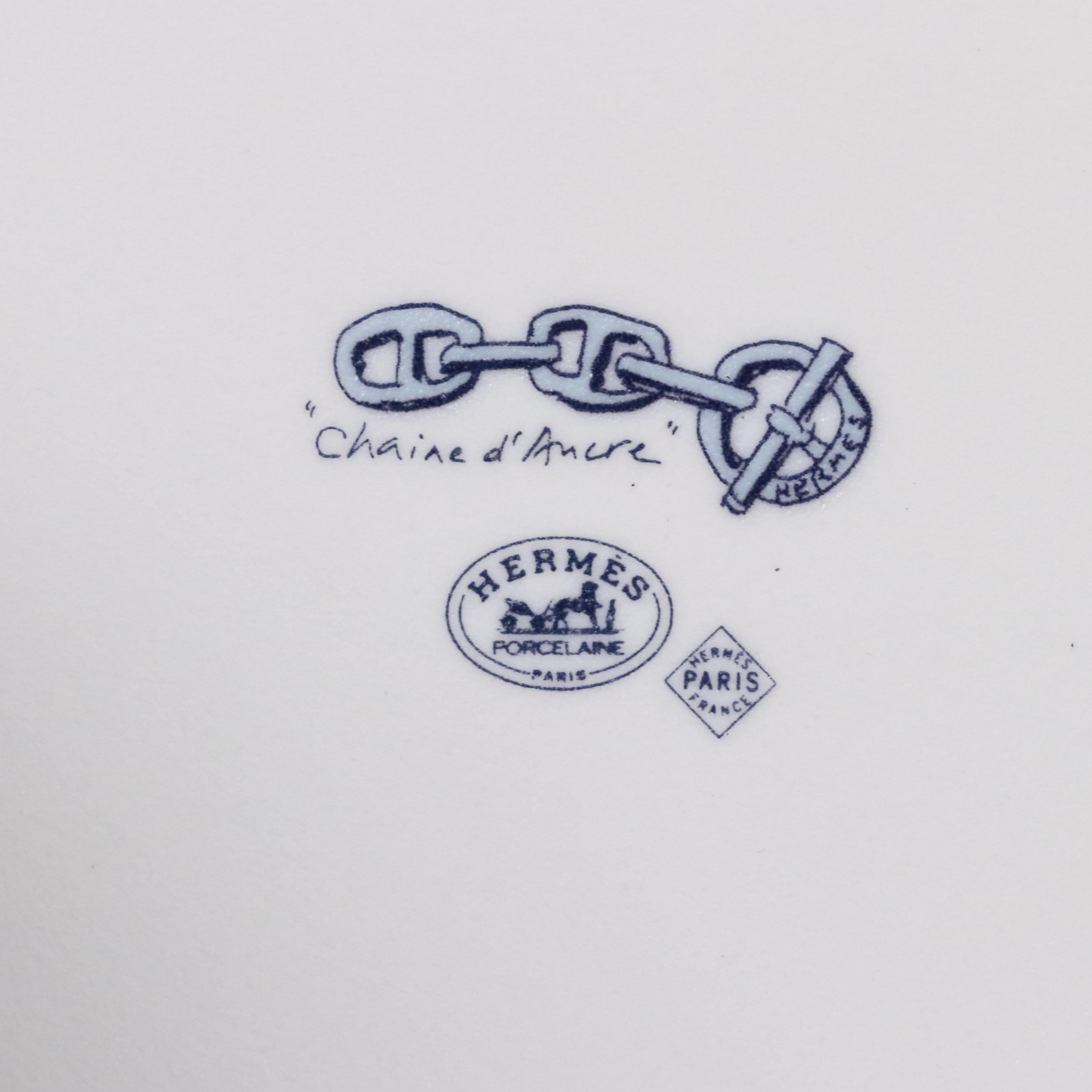 Hermès "Chaine d'Ancre" Porcelain Sushi Plate