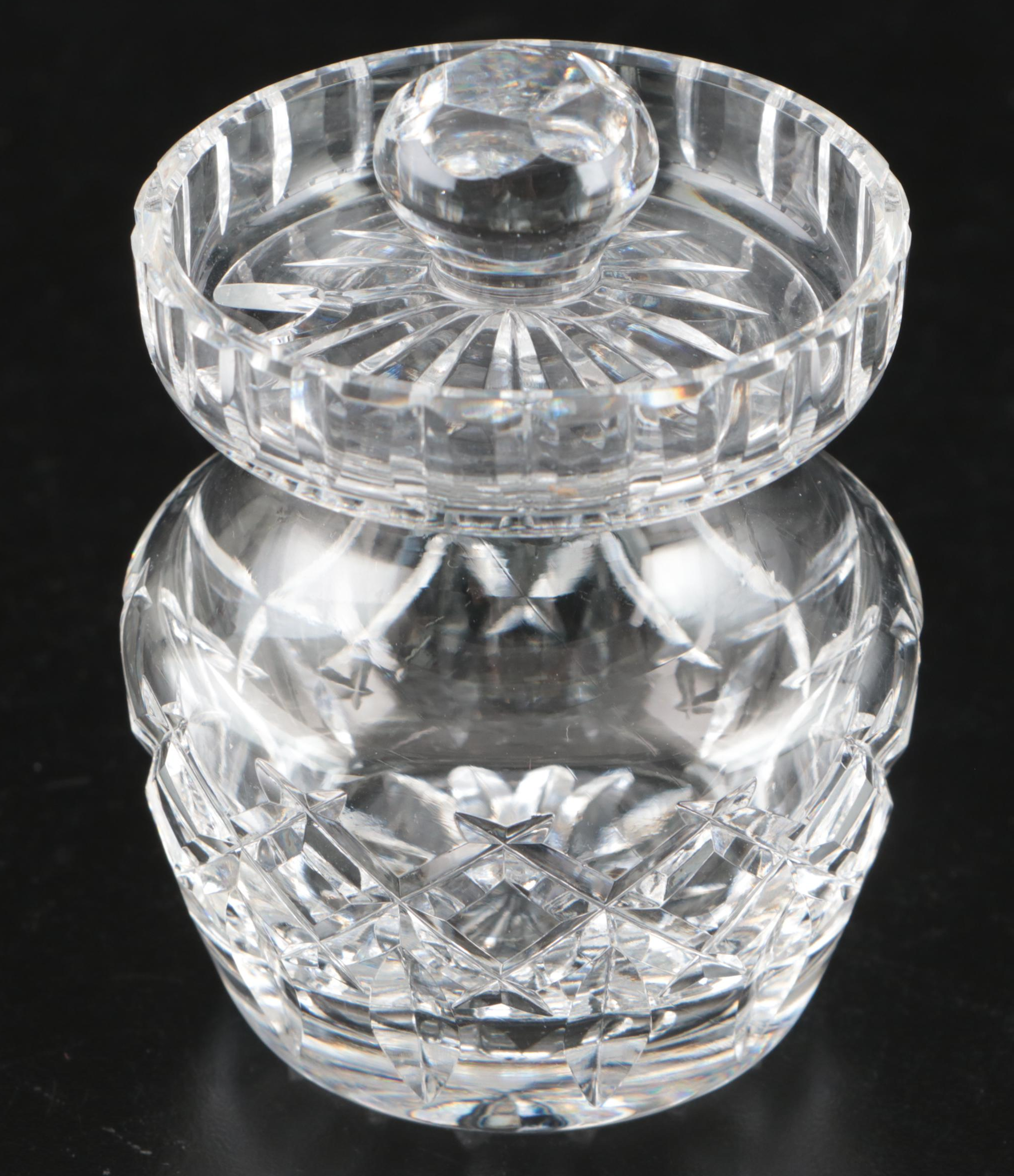 Waterford "Marlene" Crystal Vase with Bowls and Mustard Jar