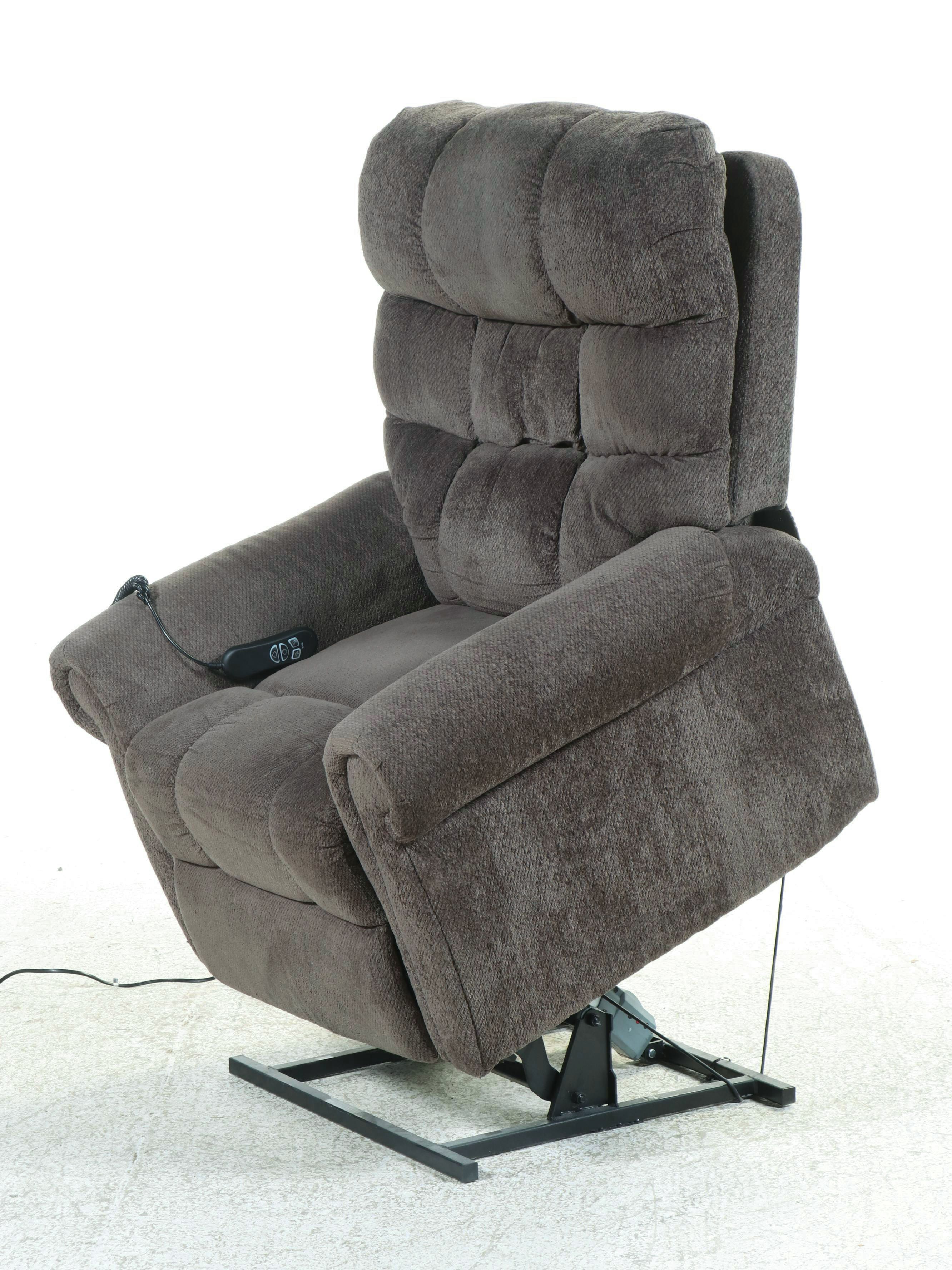 Overstuffed Upholstered Reclining Lift Chair