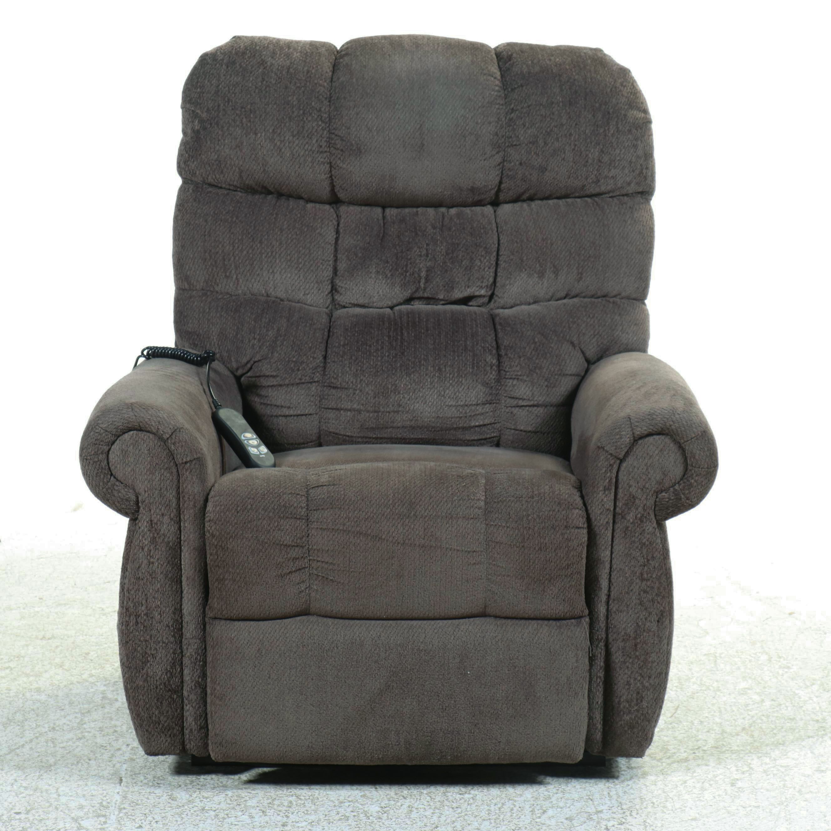 Overstuffed Upholstered Reclining Lift Chair