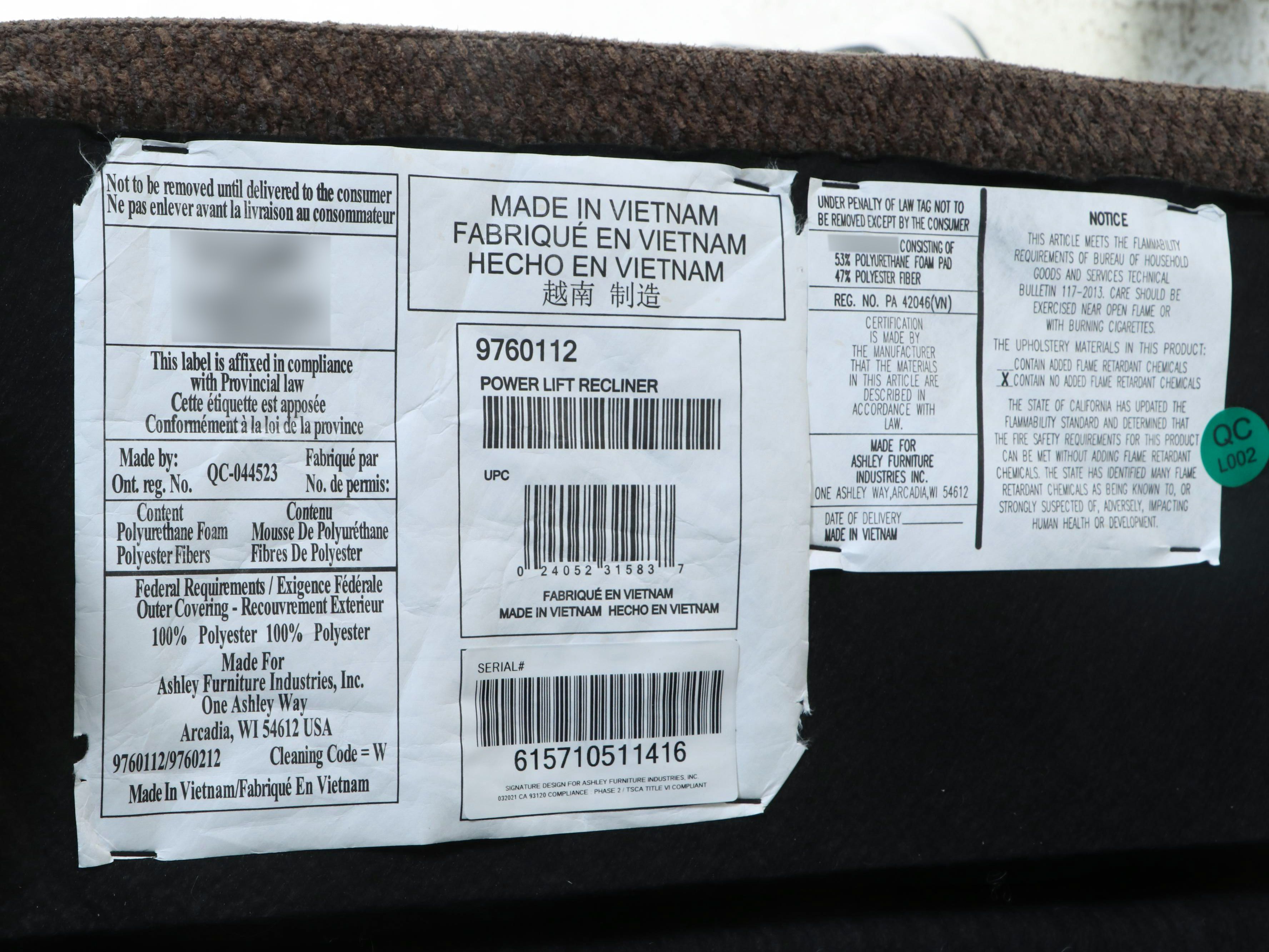 Overstuffed Upholstered Reclining Lift Chair