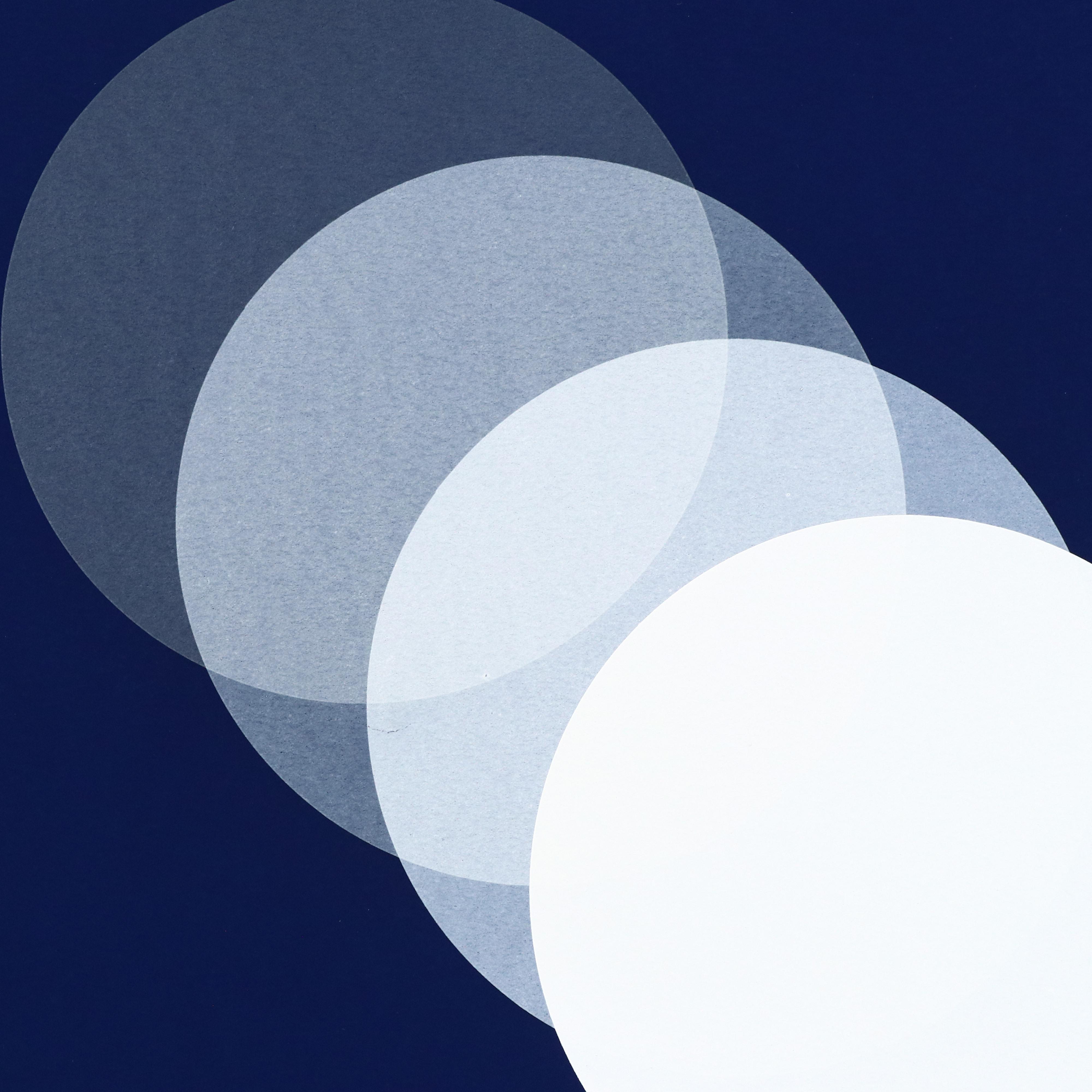 Thomas W. Benton Op Art Serigraph "Blue Knight," 1981