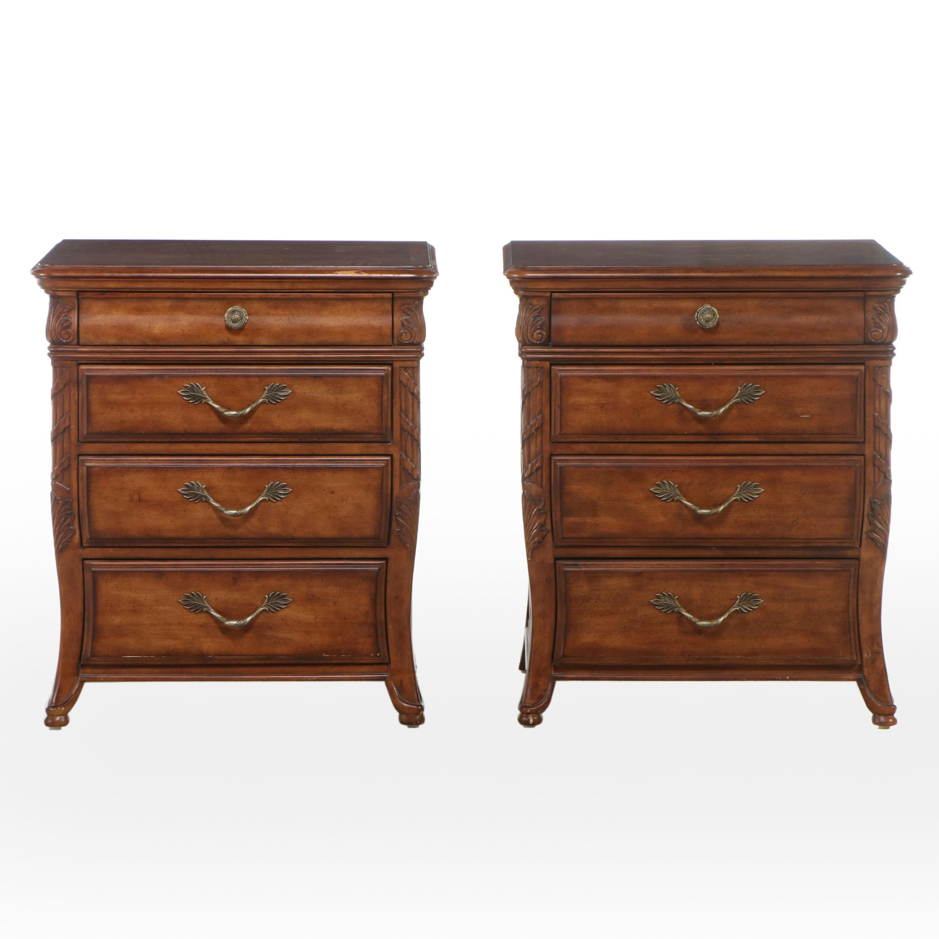 Pair of Drexel-Heritage Louis XV Style Nightstands
