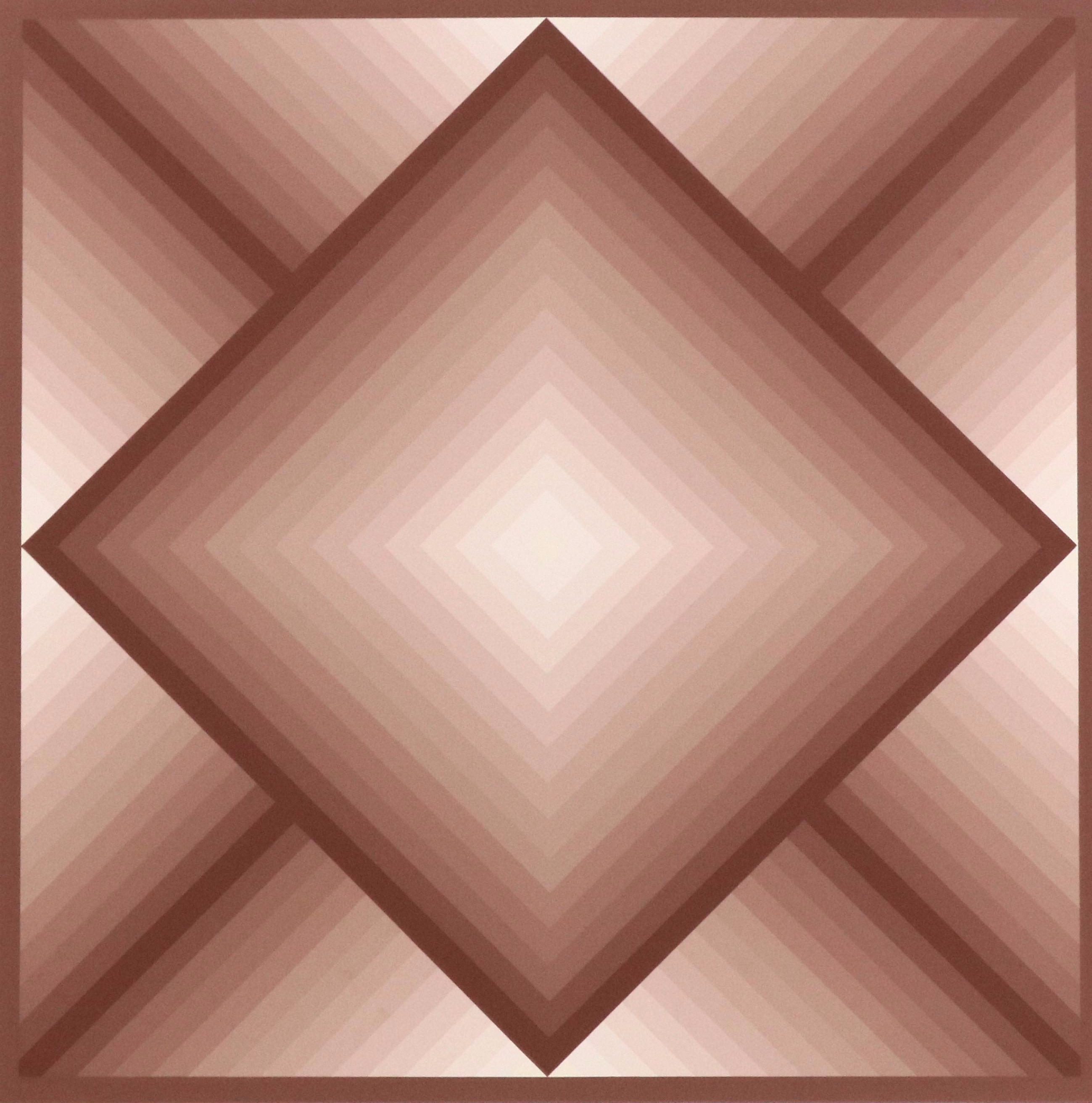 Jürgen Peters Geometric Abstract Serigraph "Diamond," 1977