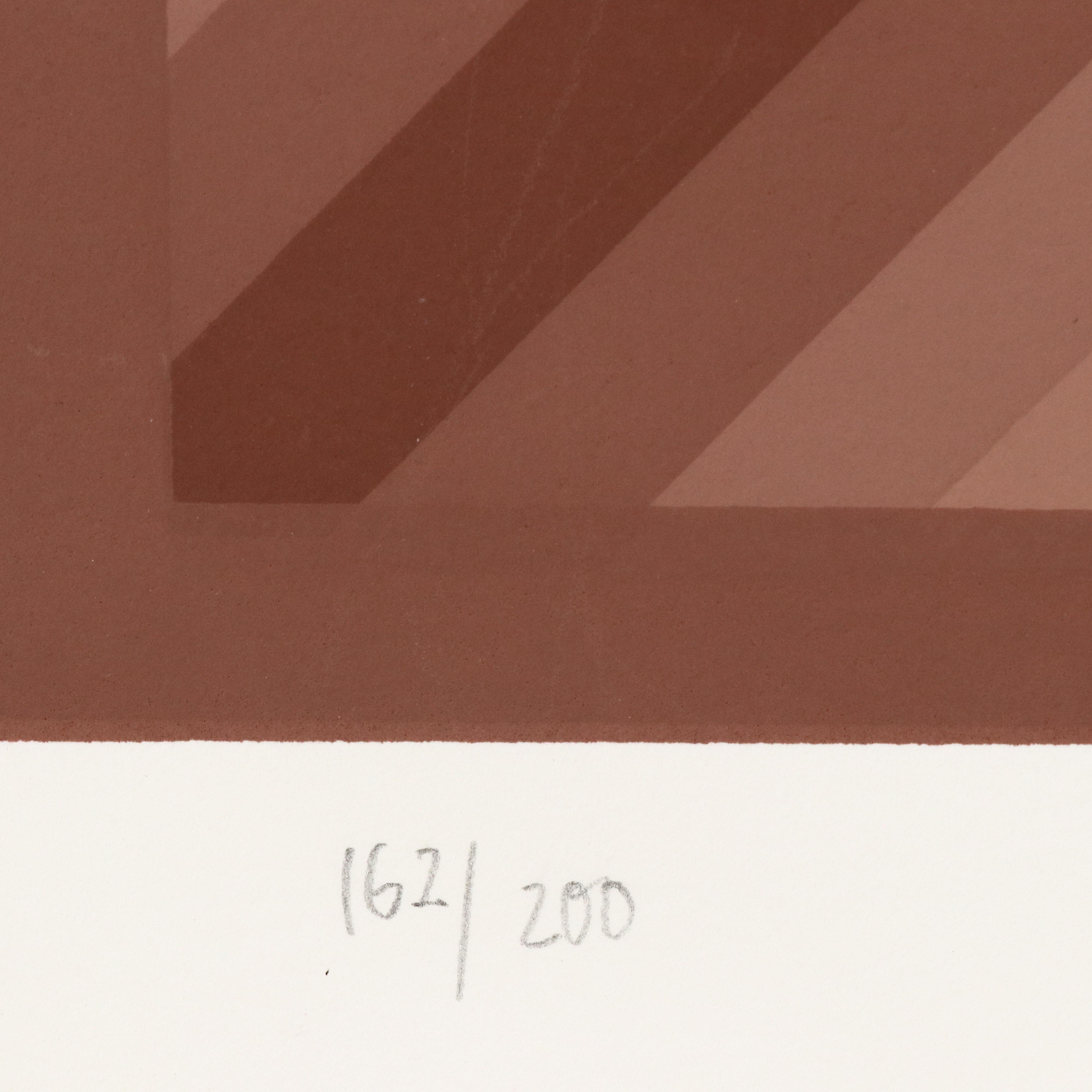 Jürgen Peters Geometric Abstract Serigraph "Diamond," 1977