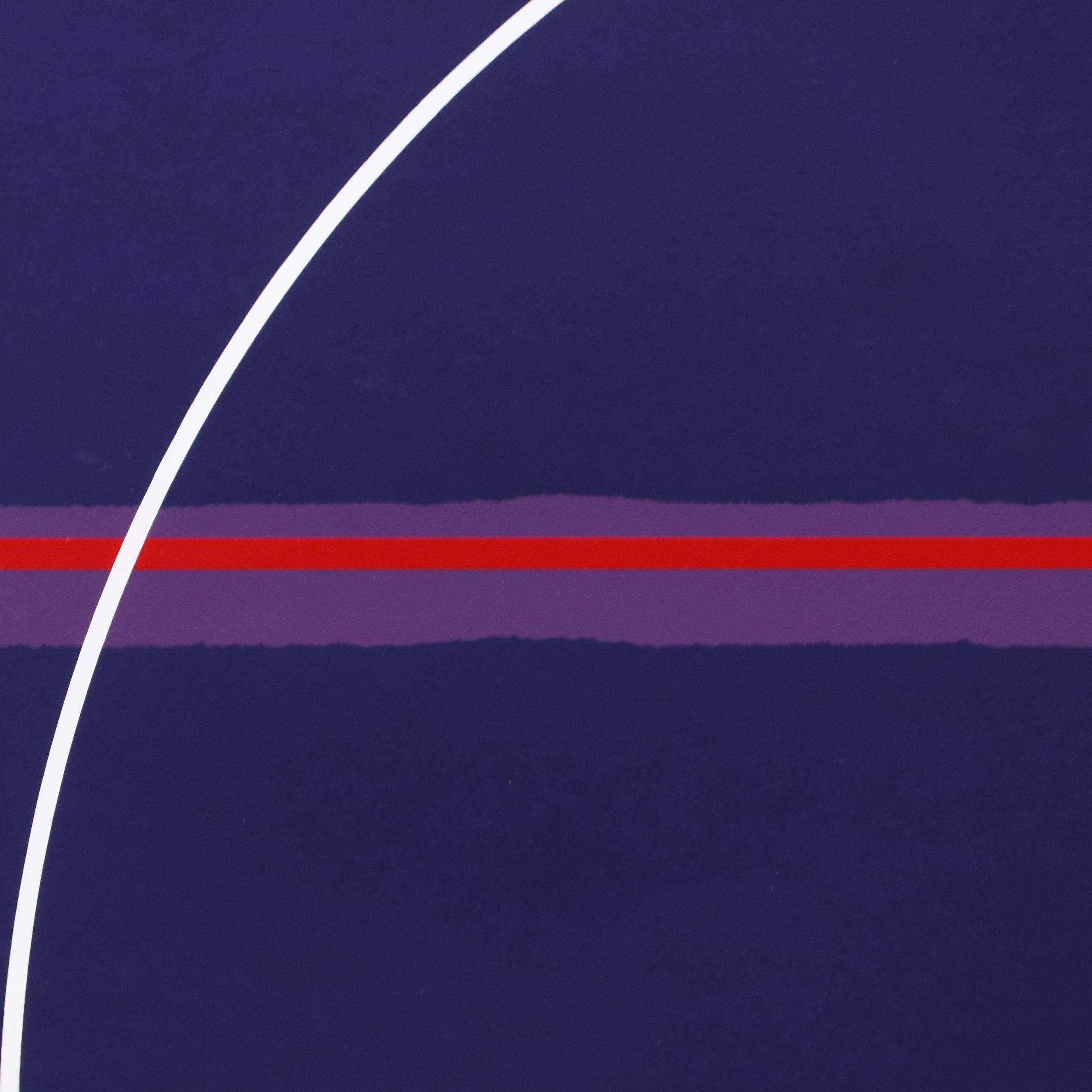 Thomas Whelan Benton Abstract Serigraph "White Cap," 1979