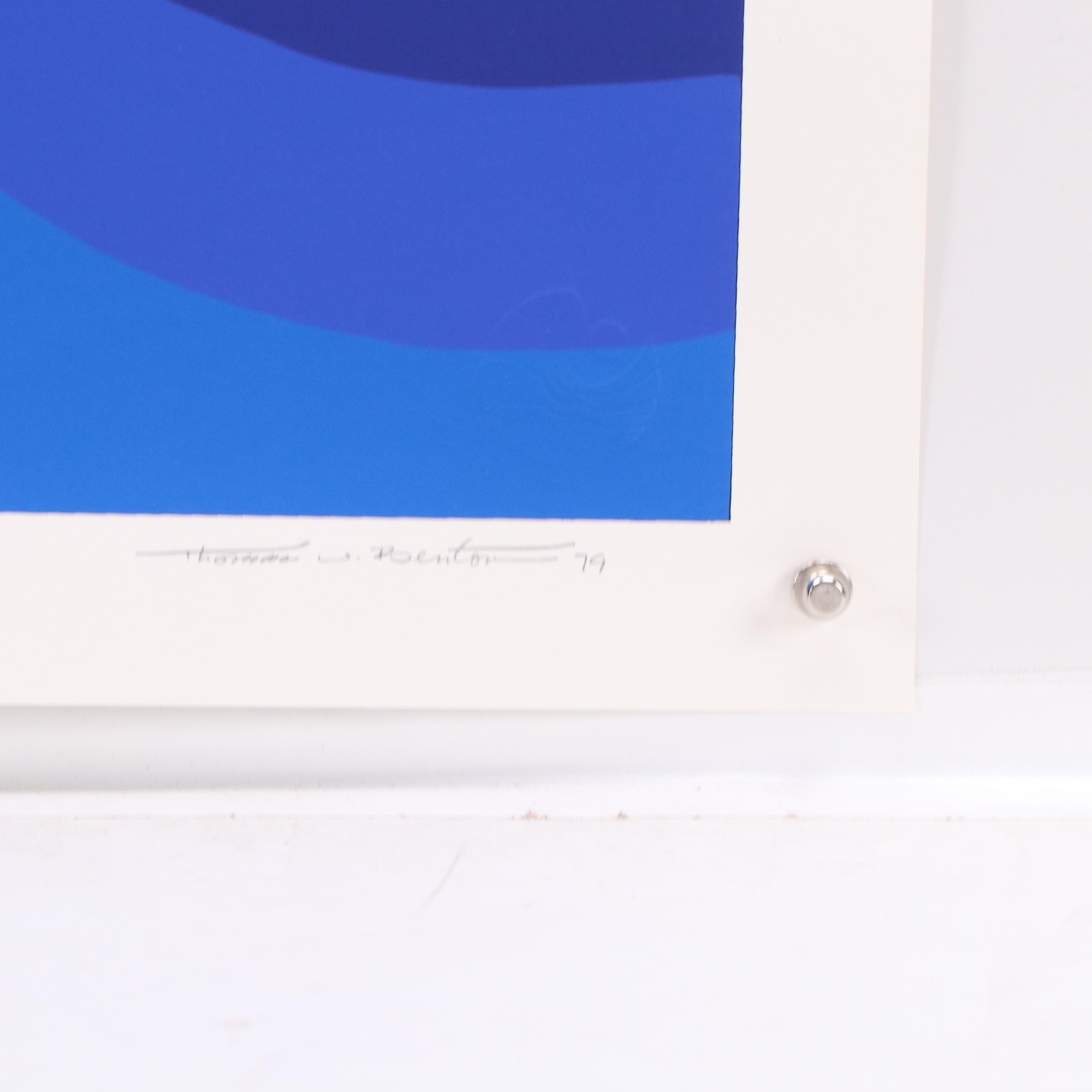 Thomas Whelan Benton Abstract Serigraph "White Cap," 1979