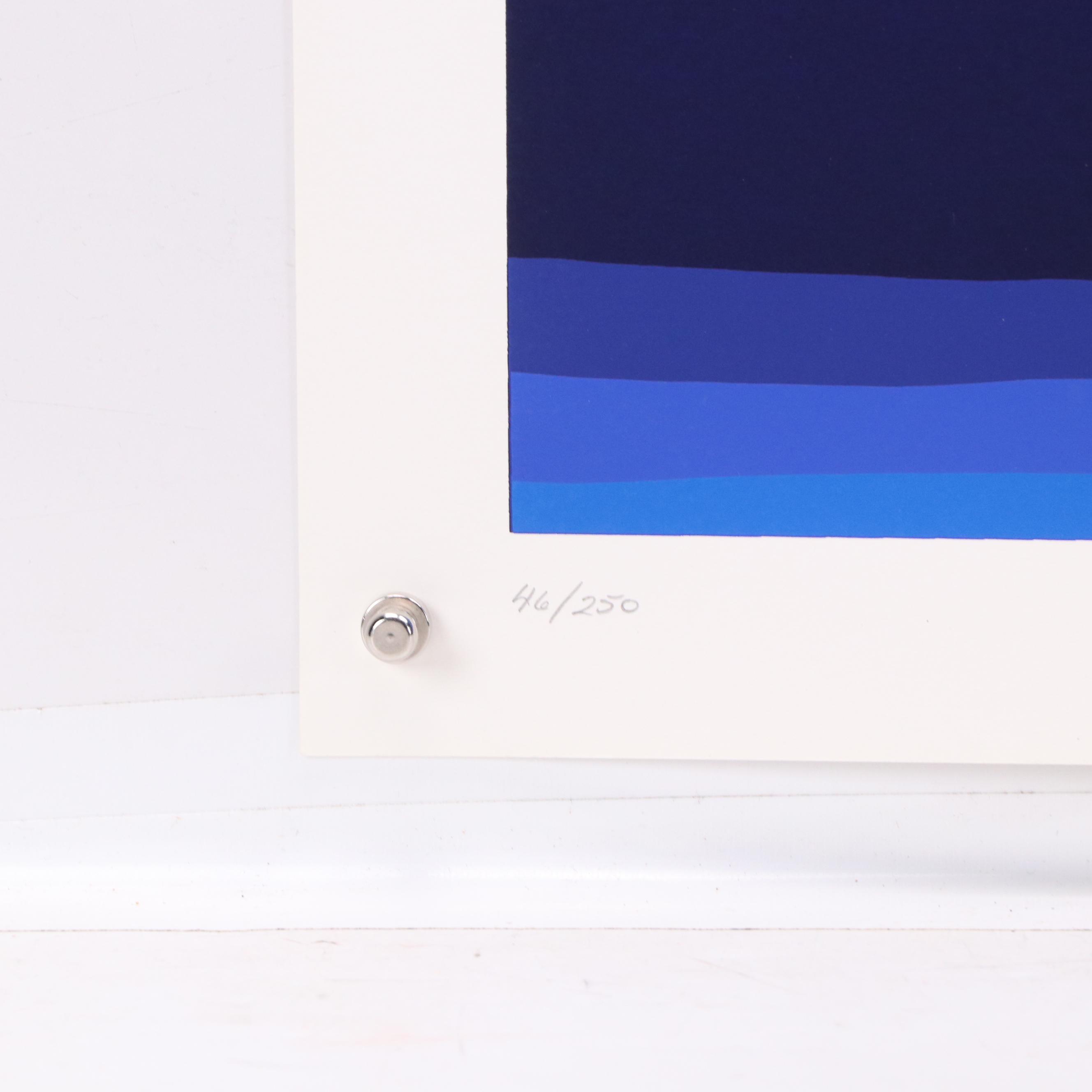 Thomas Whelan Benton Abstract Serigraph "White Cap," 1979