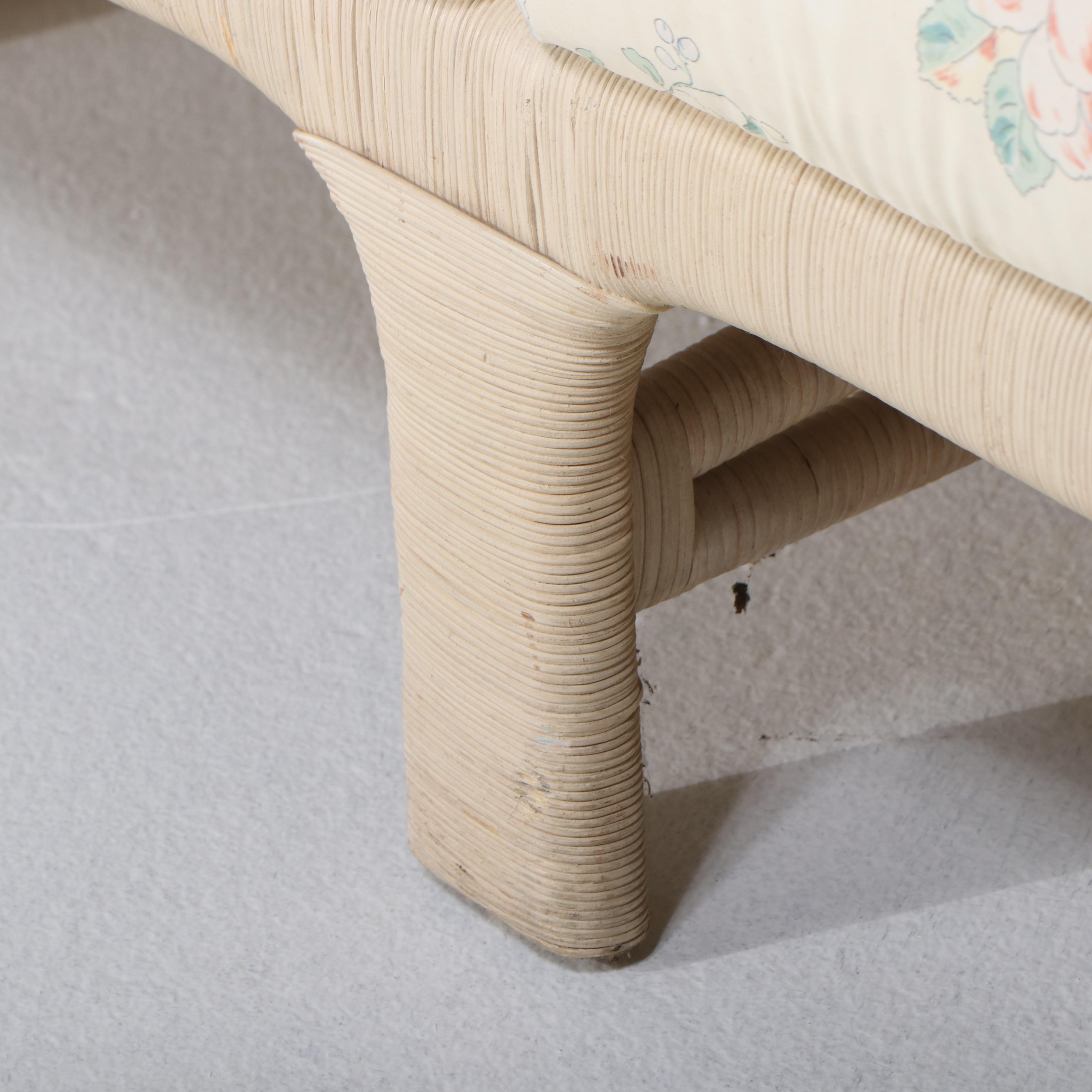 Five-Piece Ficks Reed Wicker Patio Lounge Set, Late 20th Century